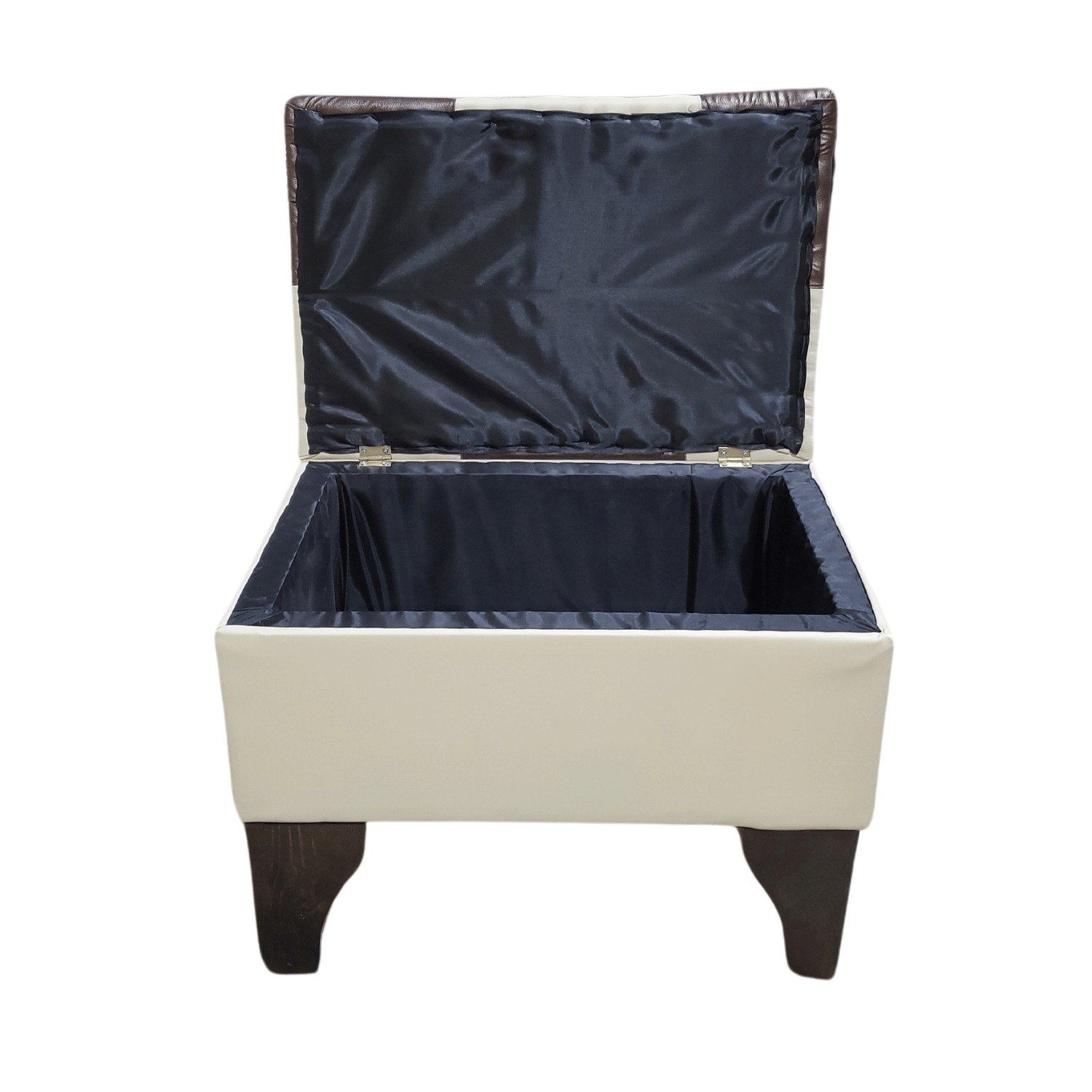 BANQUETA MUEBLES RIMAR BAUL DAMA CAFÉ ECO CUERO 60X40X45 - 5