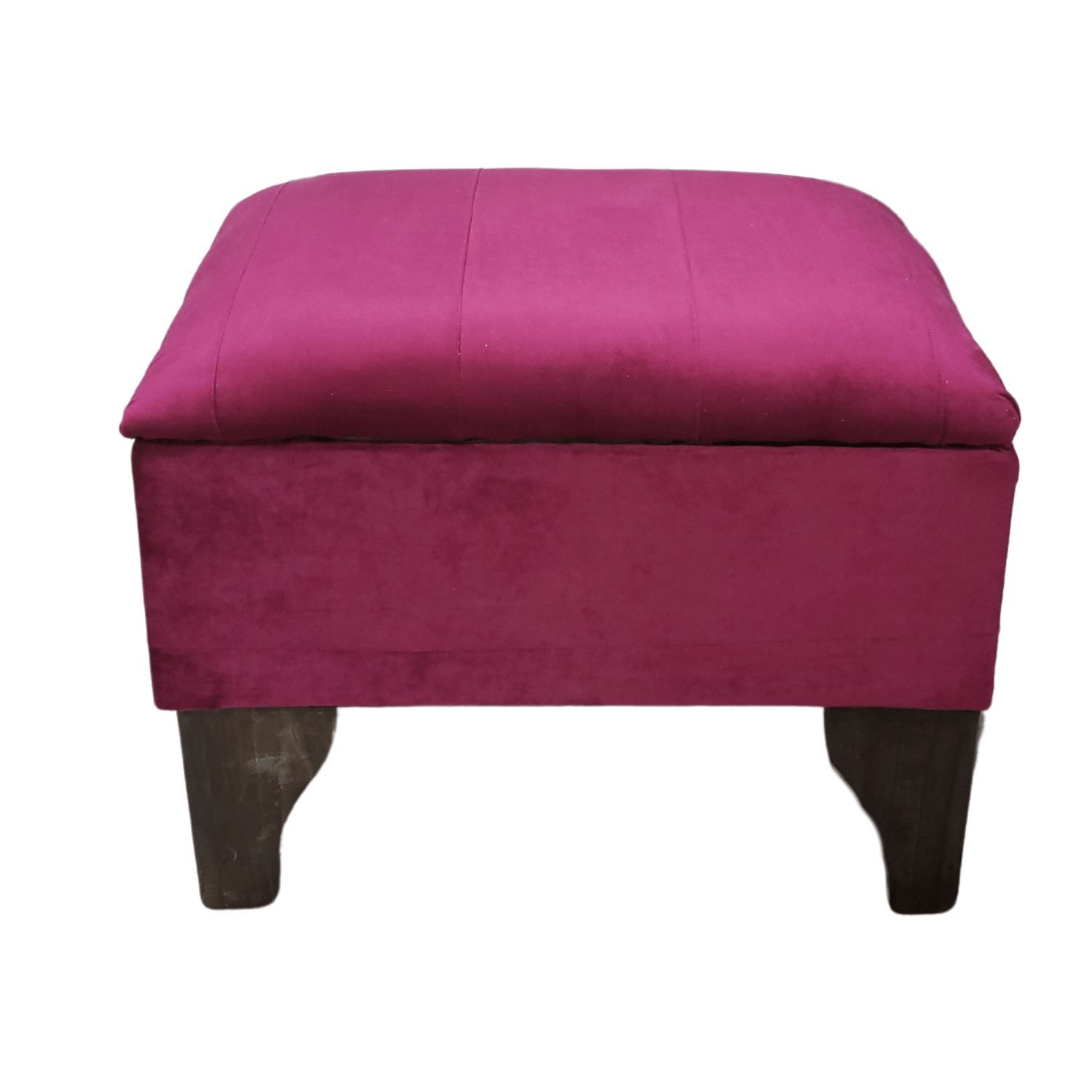 BANQUETA MUEBLES RIMAR BAUL BURDEO FELPA LINEAL 60X40X45 - 1