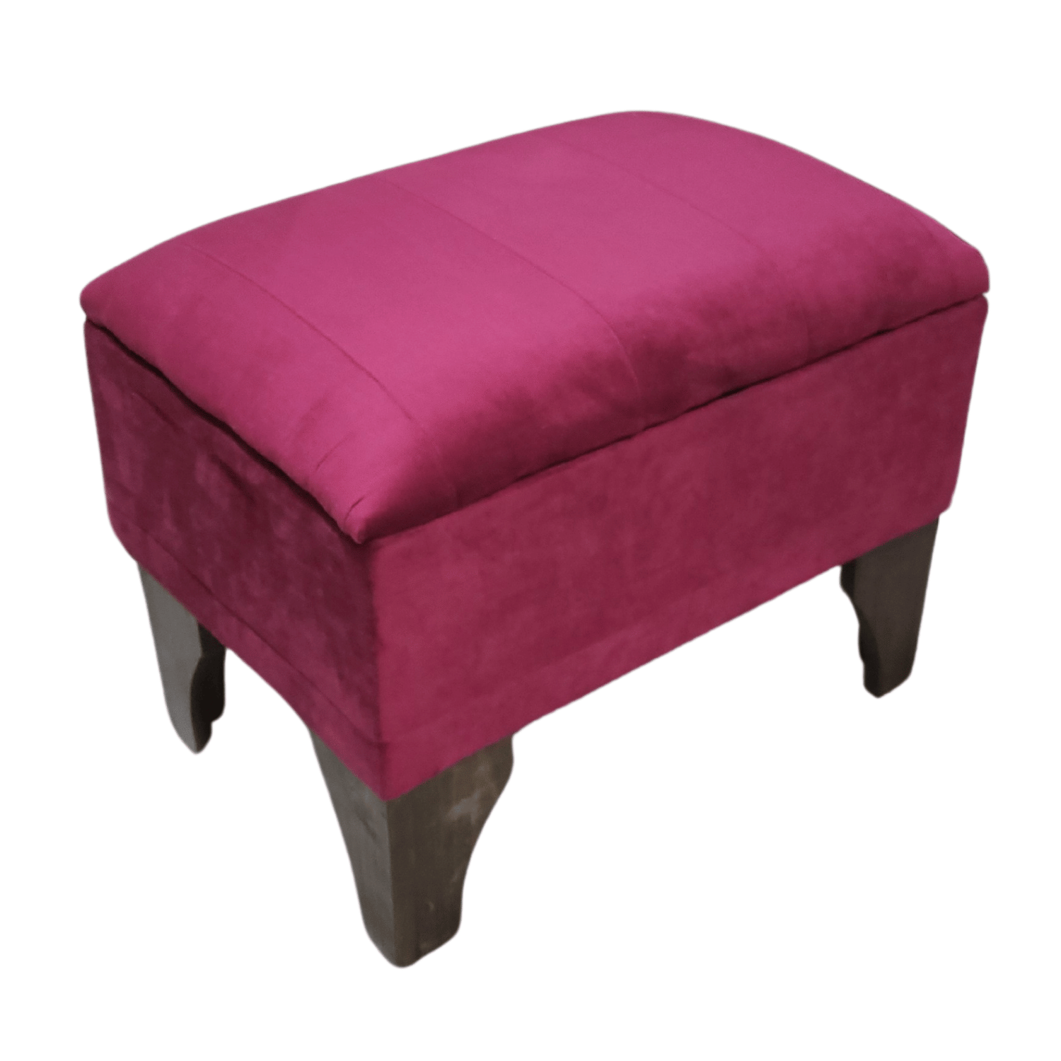 BANQUETA MUEBLES RIMAR BAUL BURDEO FELPA LINEAL 60X40X45 - 2