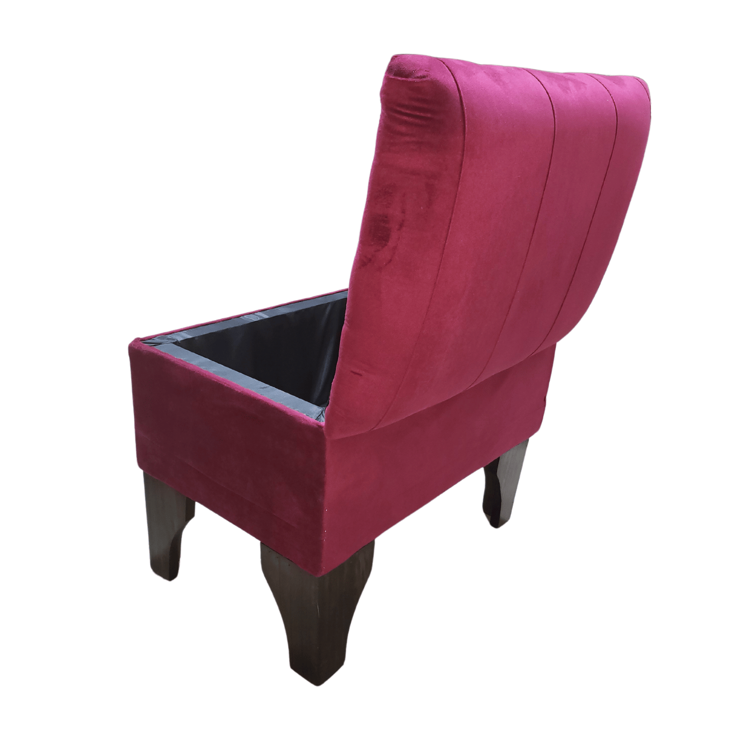 BANQUETA MUEBLES RIMAR BAUL BURDEO FELPA LINEAL 60X40X45 - 4