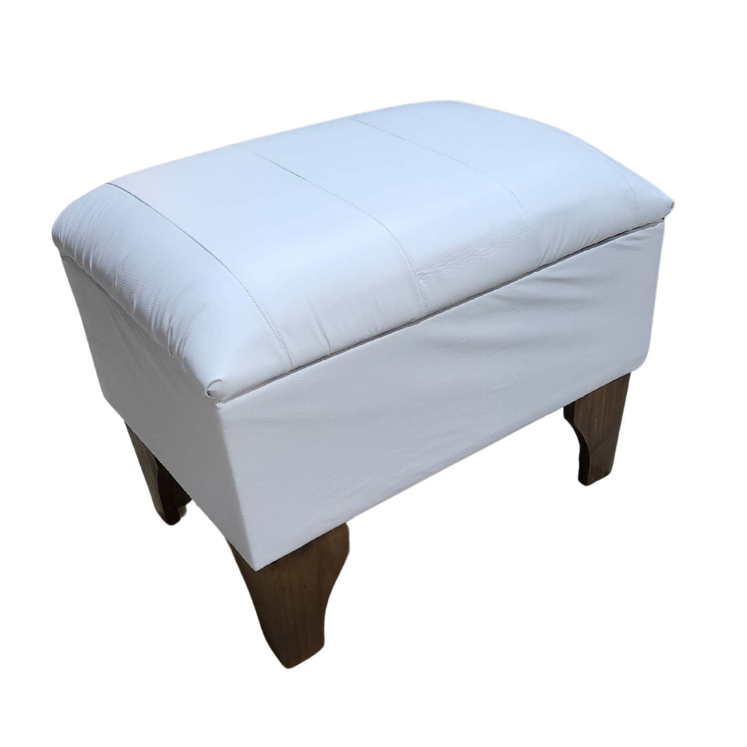 BANQUETA MUEBLES RIMAR BAUL BLANCO EN ECO CUERO 60X40X45 - 2
