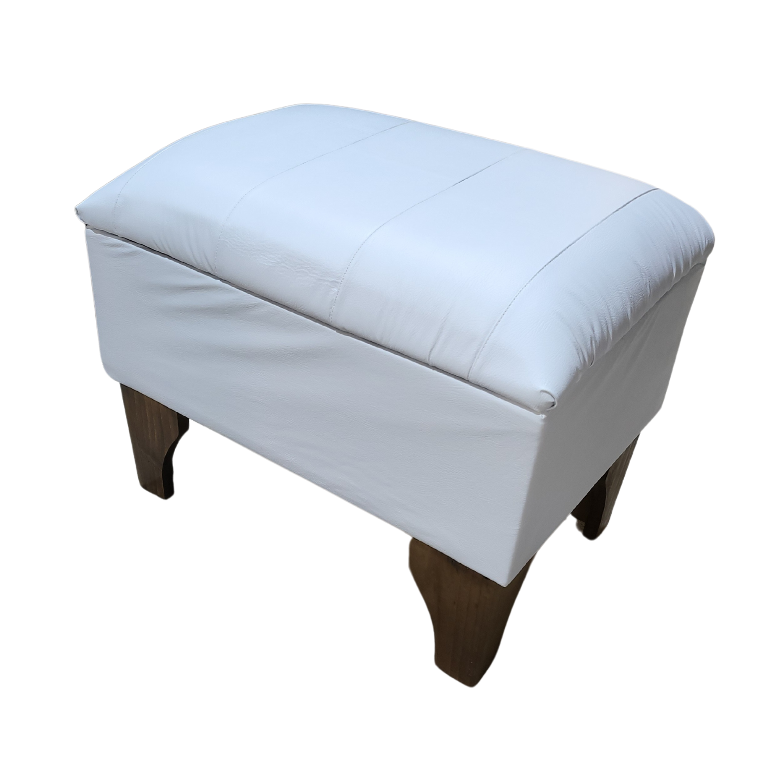 BANQUETA MUEBLES RIMAR BAUL BLANCO EN ECO CUERO 60X40X45 - 3
