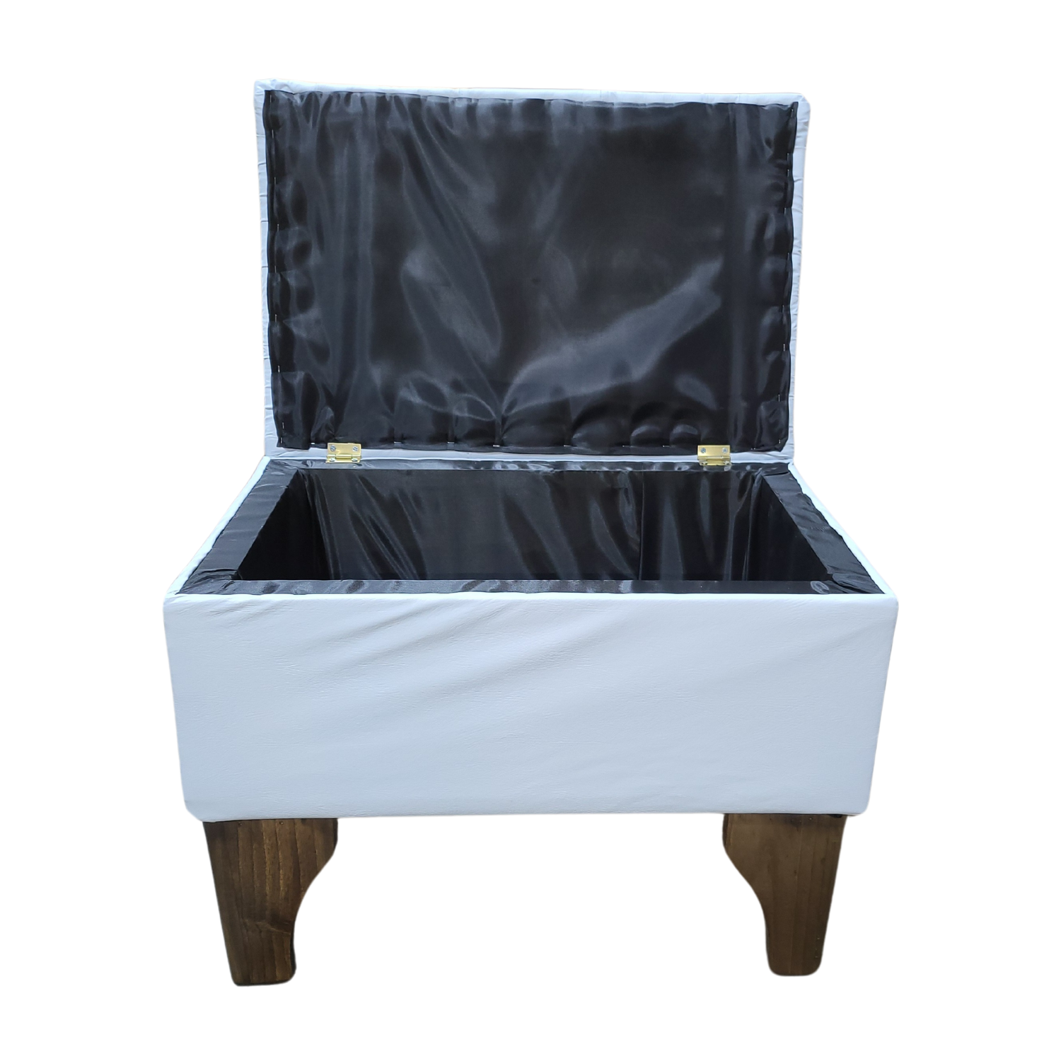 BANQUETA MUEBLES RIMAR BAUL BLANCO EN ECO CUERO 60X40X45 - 4