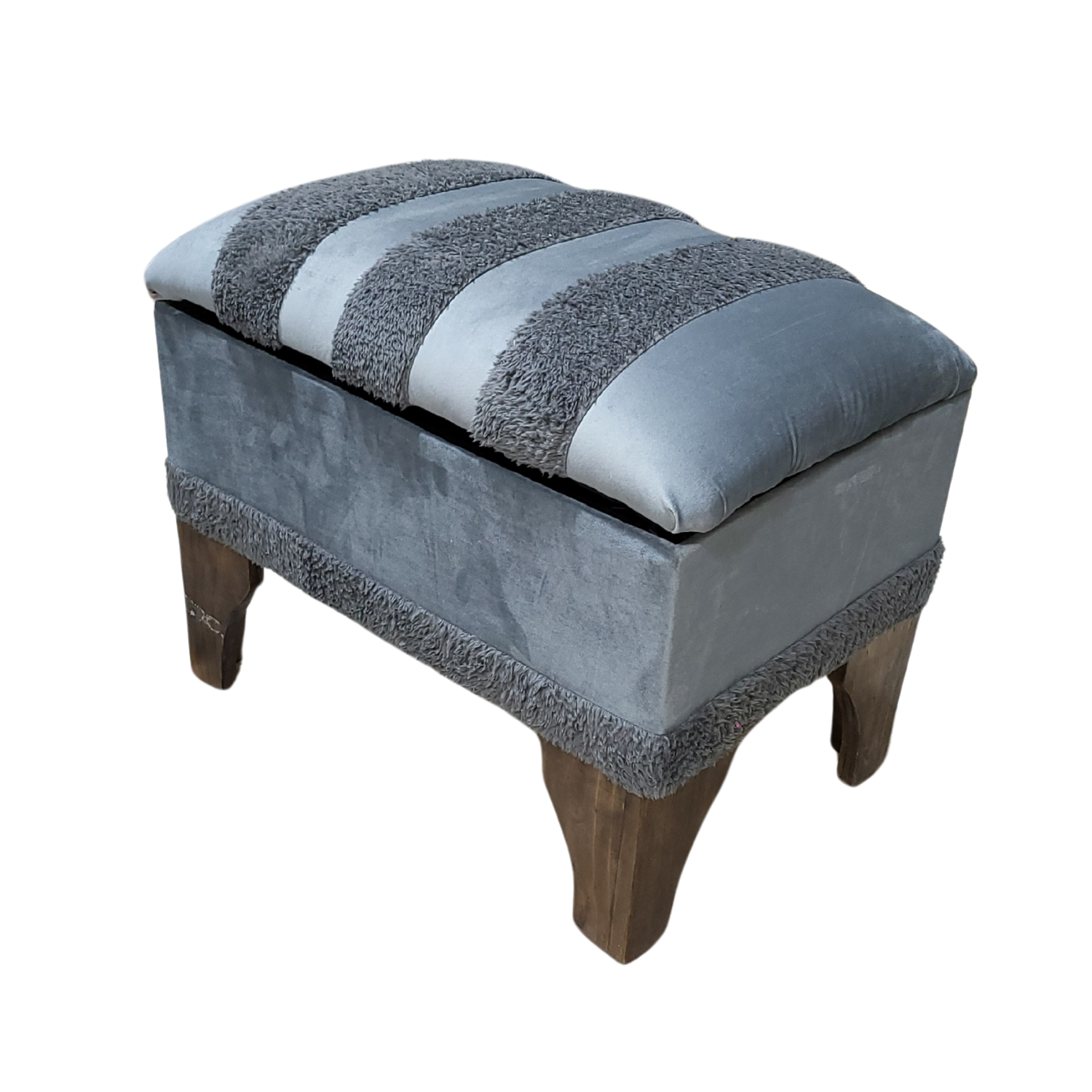 BANQUETA MUEBLES RIMAR BAUL PULU GRIS 60X40X45 - 3