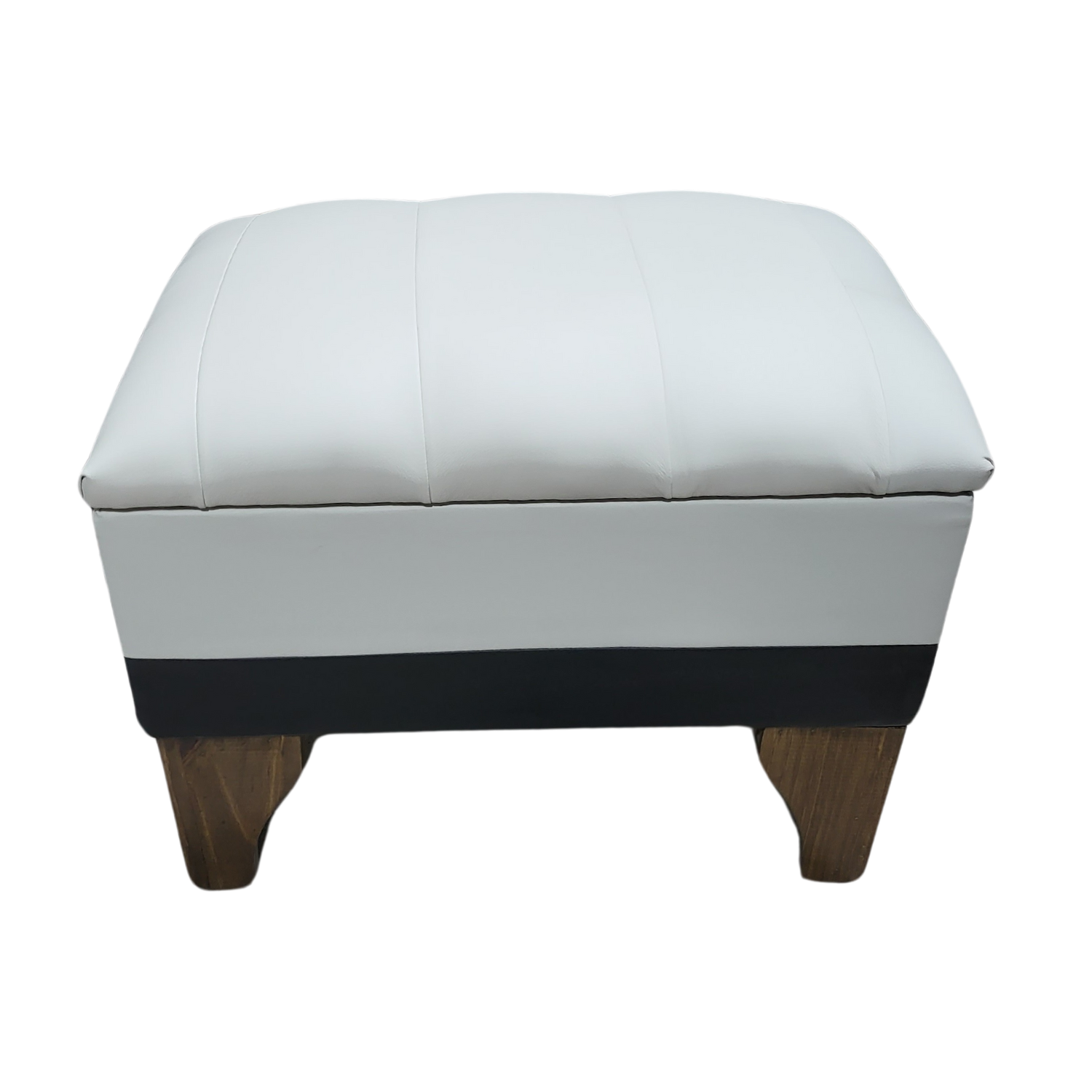 BANQUETA MUEBLES RIMAR BAUL BICOLOR ECO CUERO LINEAL 60X40X45 - 1