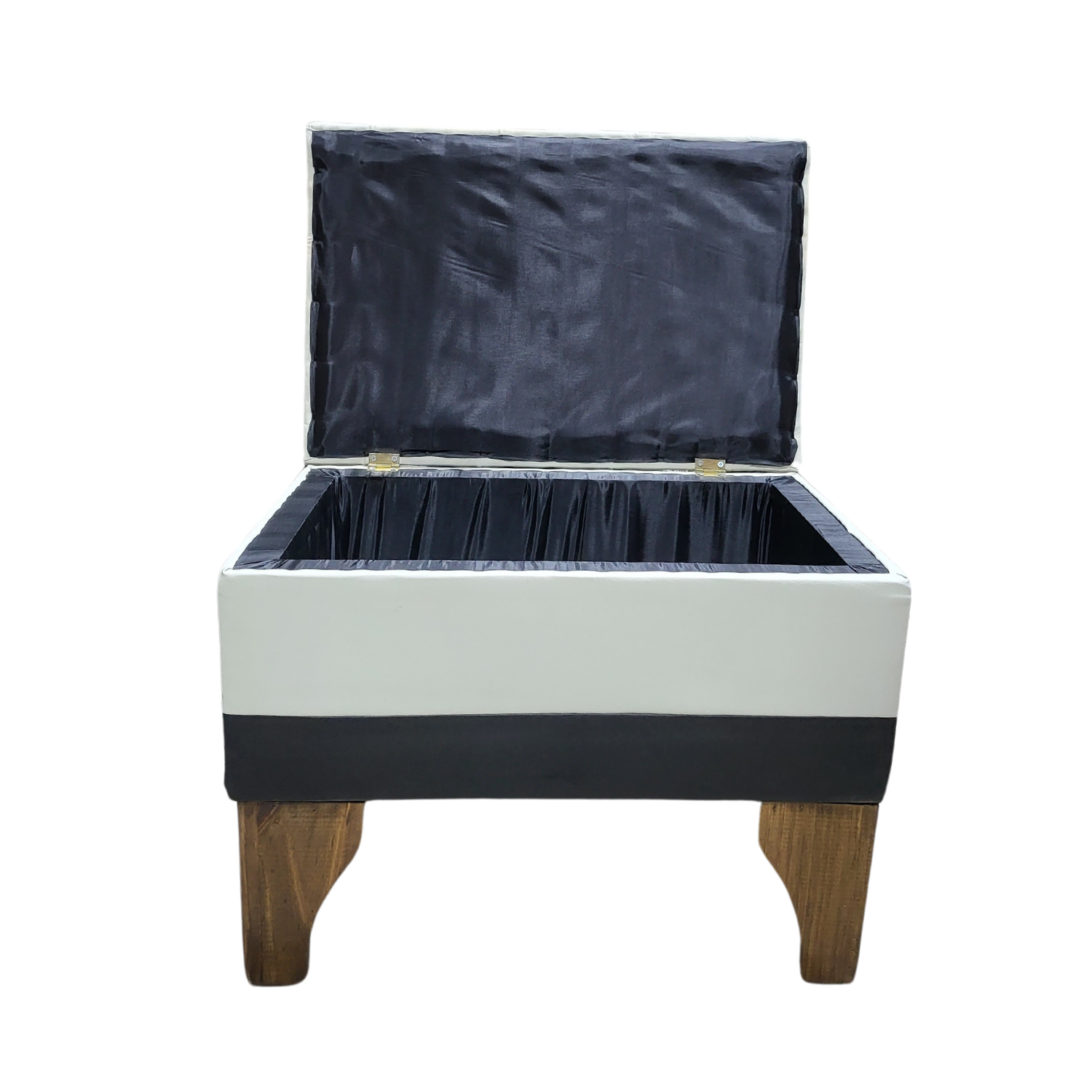 BANQUETA MUEBLES RIMAR BAUL BICOLOR ECO CUERO LINEAL 60X40X45 - 4