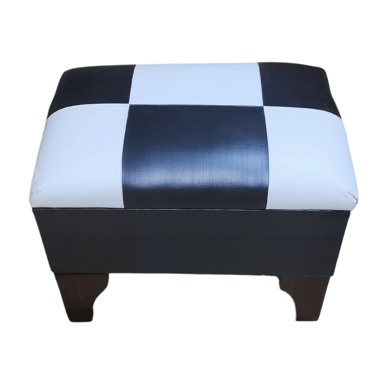 BANQUETA MUEBLES RIMAR BAUL DAMA BLANCO ECO CUERO 60X40X45 - 4