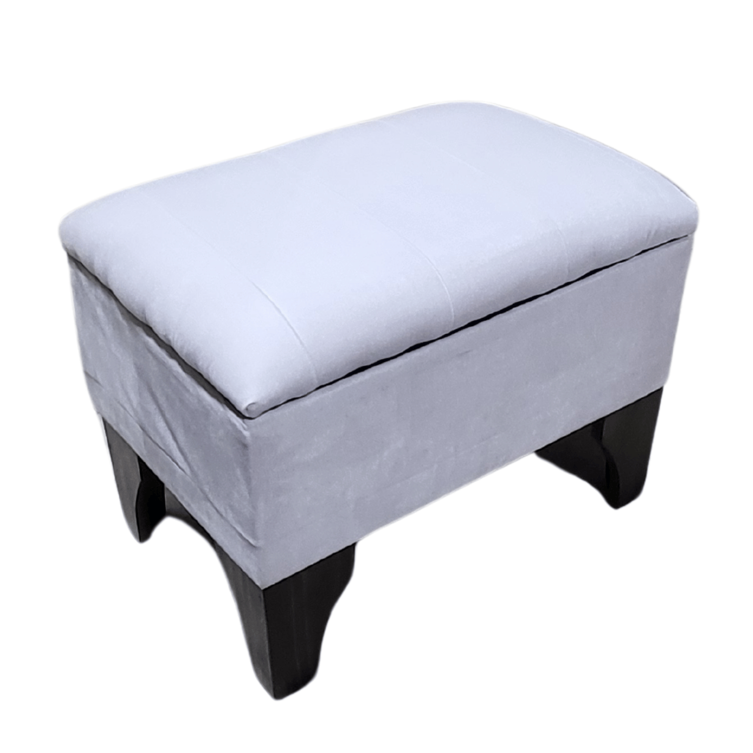 BANQUETA MUEBLES RIMAR BAUL GRIS PERLA FELPA LINEAL 60X40X45 - 2