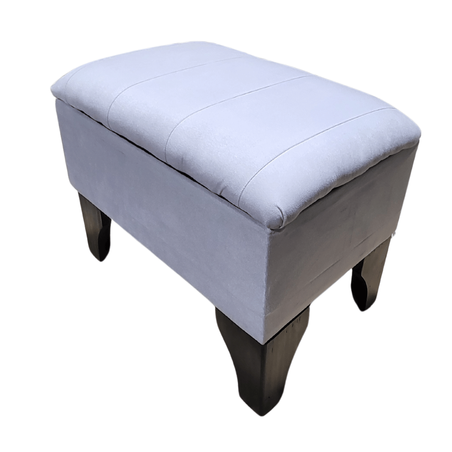 BANQUETA MUEBLES RIMAR BAUL GRIS PERLA FELPA LINEAL 60X40X45 - 3