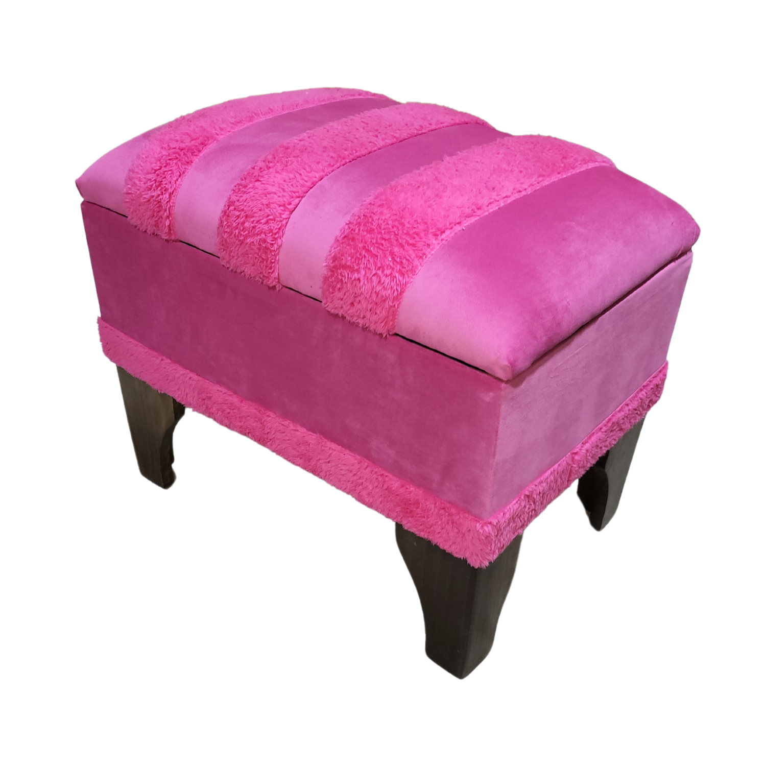 BANQUETA MUEBLES RIMAR BAUL PELU FUCSIA 60X40X45 - 3