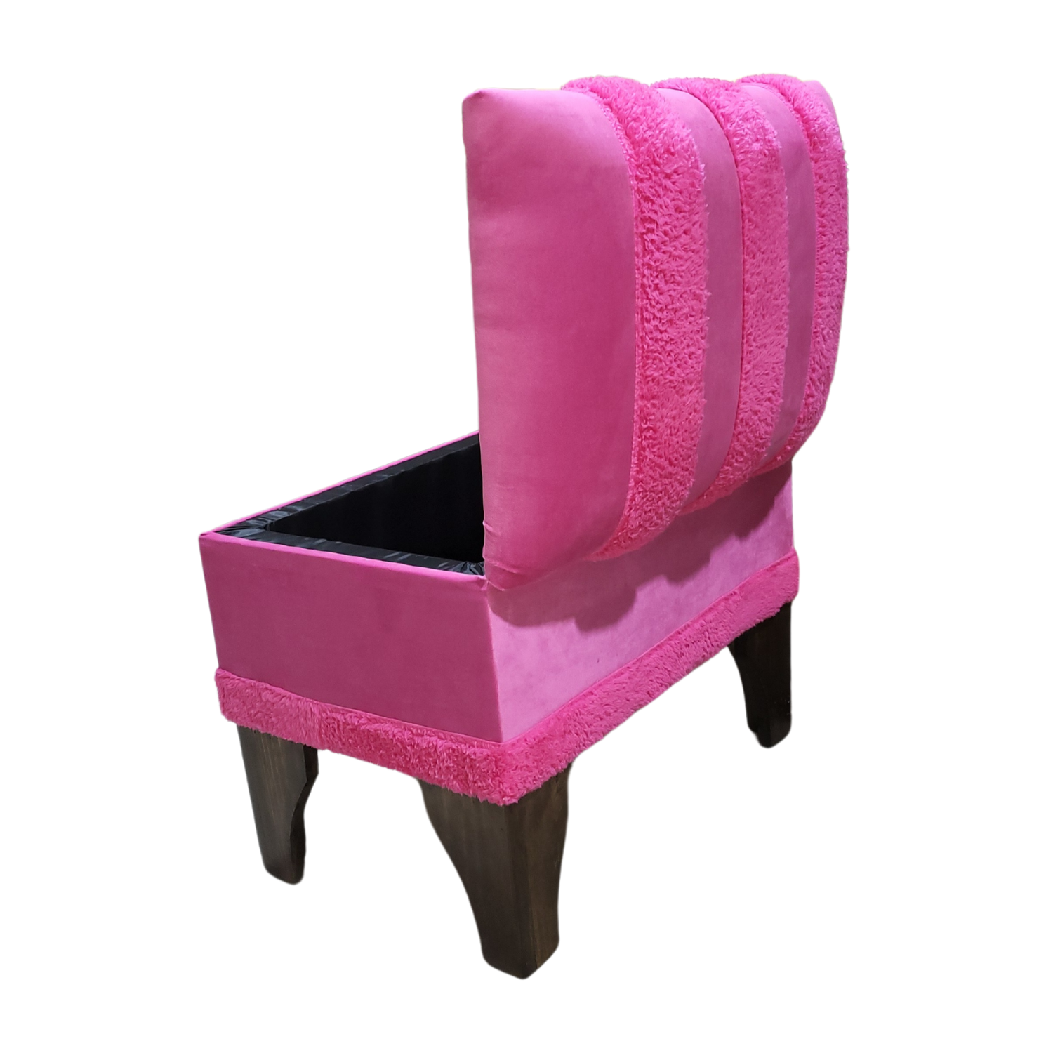BANQUETA MUEBLES RIMAR BAUL PELU FUCSIA 60X40X45 - 4