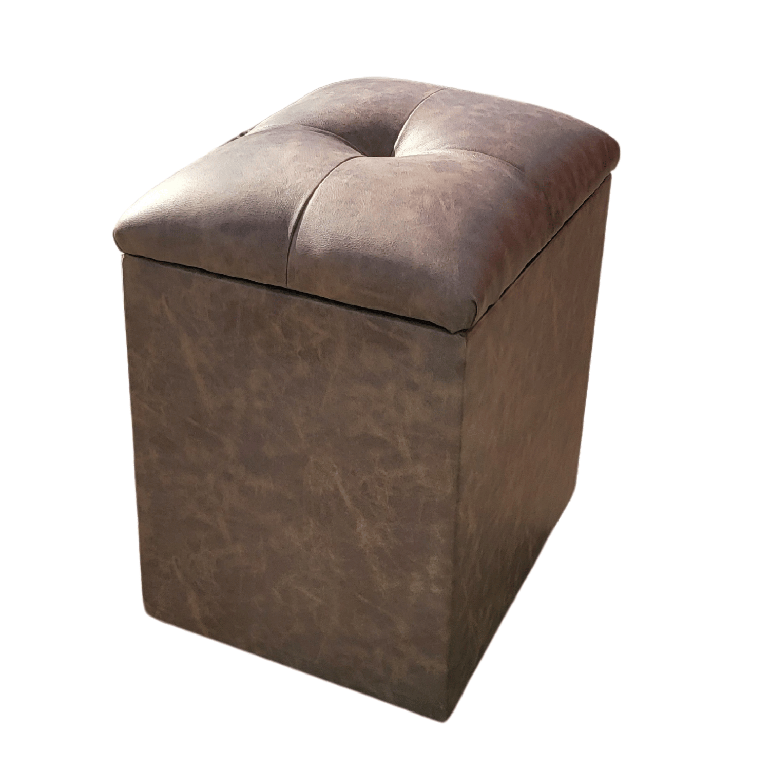 POUF MUEBLES RIMAR BAUL MIEL ECO CUERO 33X40X50X30 - 2