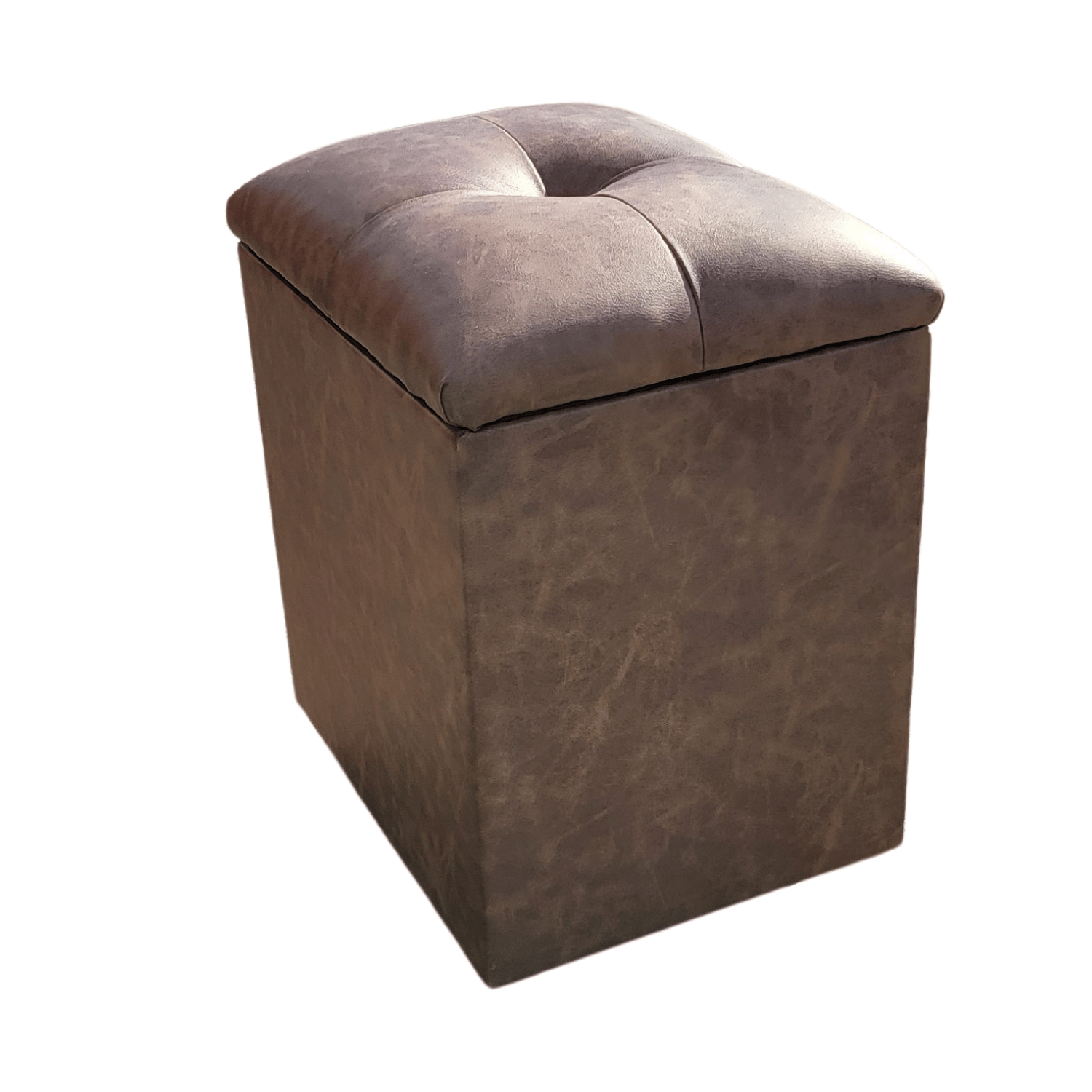 POUF MUEBLES RIMAR BAUL MIEL ECO CUERO 33X40X50X30 - 3