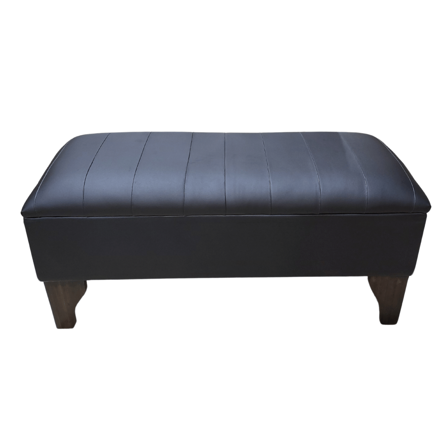 BANQUETA MUEBLES RIMAR BAUL LINEAL NEGRO ECO CUERO 105X40X45X20 - 1