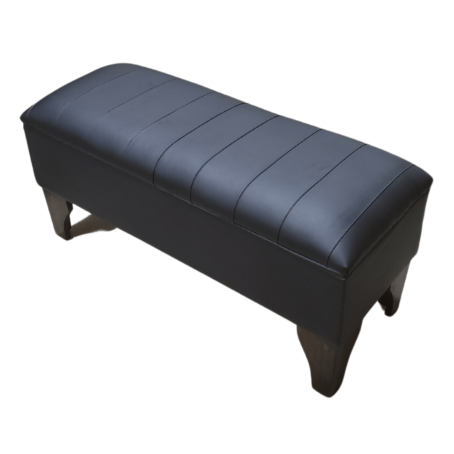 BANQUETA MUEBLES RIMAR BAUL LINEAL NEGRO ECO CUERO 105X40X45X20 - 3