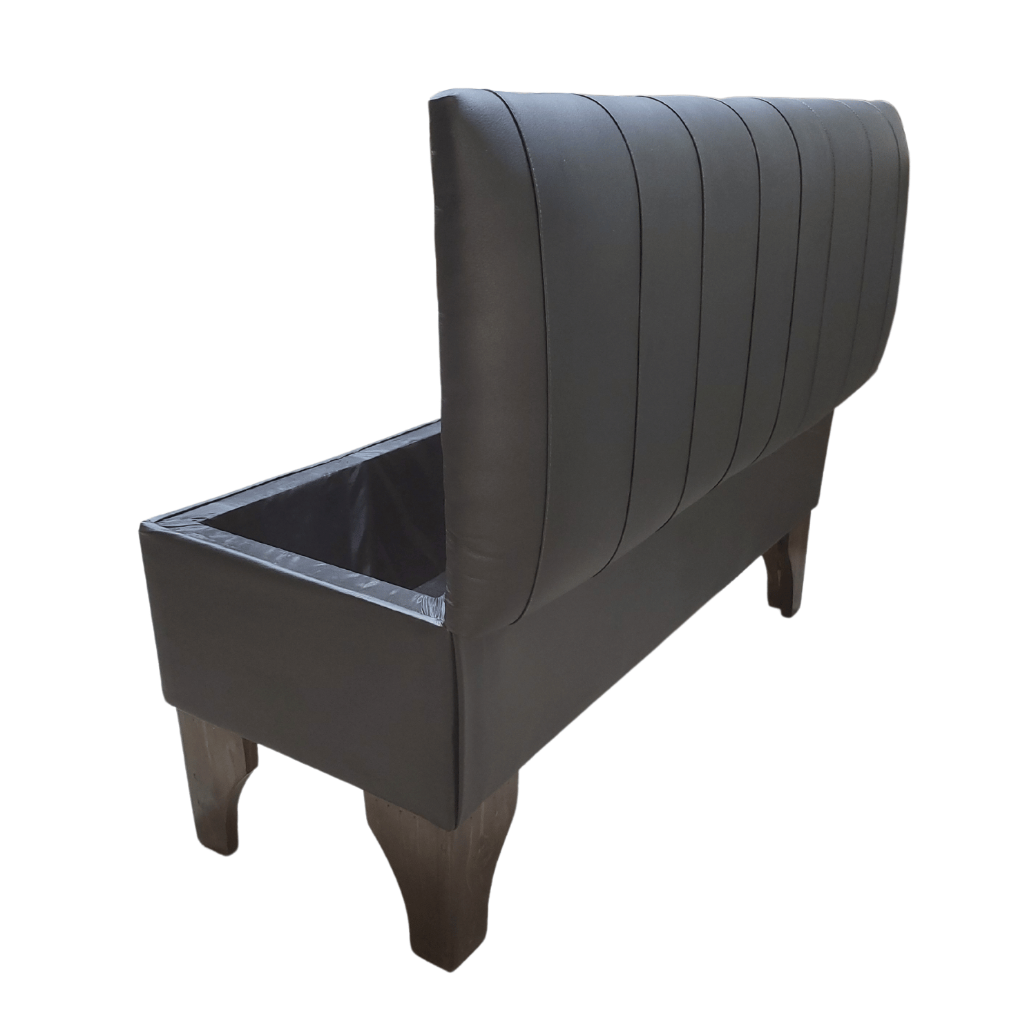 BANQUETA MUEBLES RIMAR BAUL LINEAL NEGRO ECO CUERO 105X40X45X20 - 4