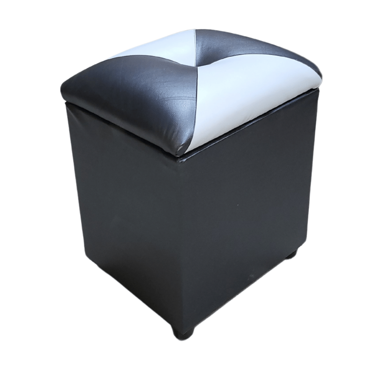 POUF MUEBLES RIMAR BAUL DAMA BICOLOR ECO CUERO 33X40X50X30 - 2