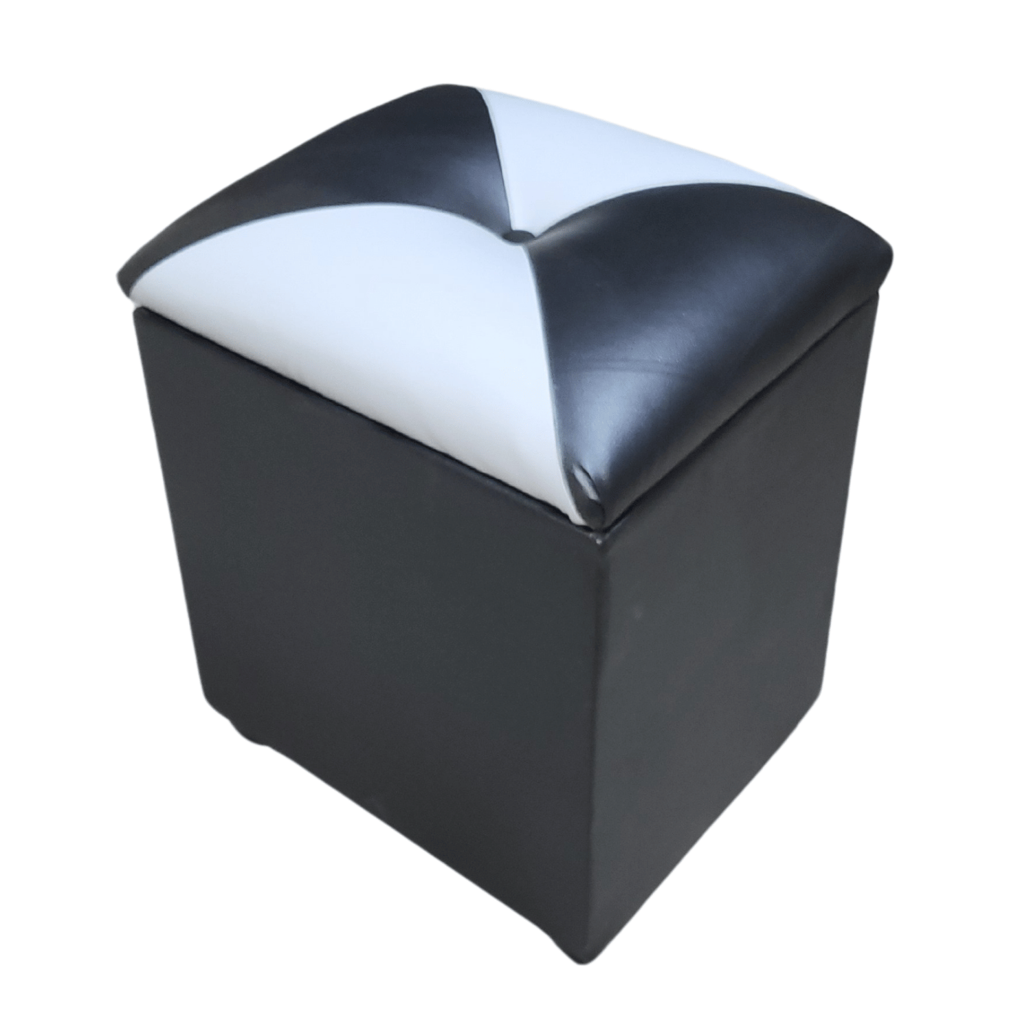 POUF MUEBLES RIMAR BAUL DAMA BICOLOR ECO CUERO 33X40X50X30 - 3