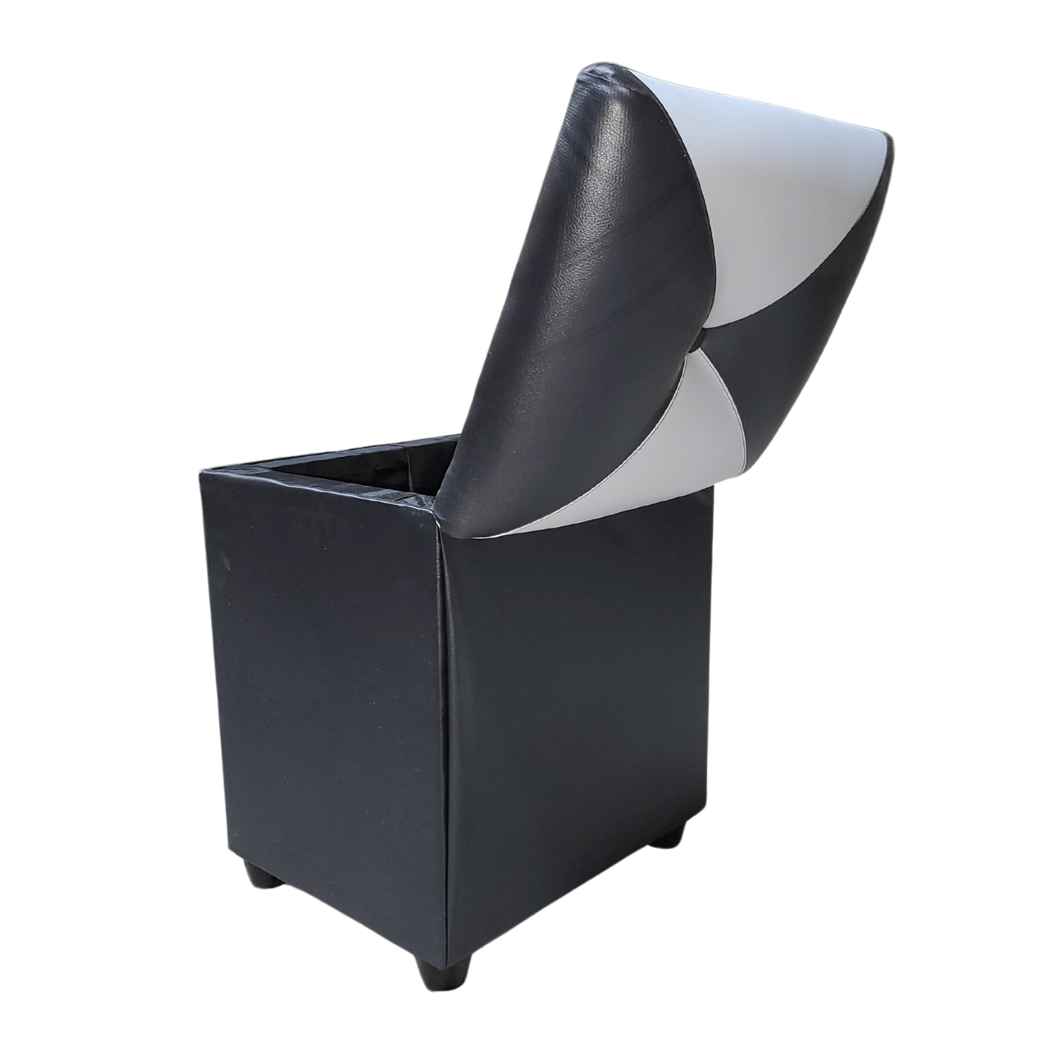 POUF MUEBLES RIMAR BAUL DAMA BICOLOR ECO CUERO 33X40X50X30 - 4