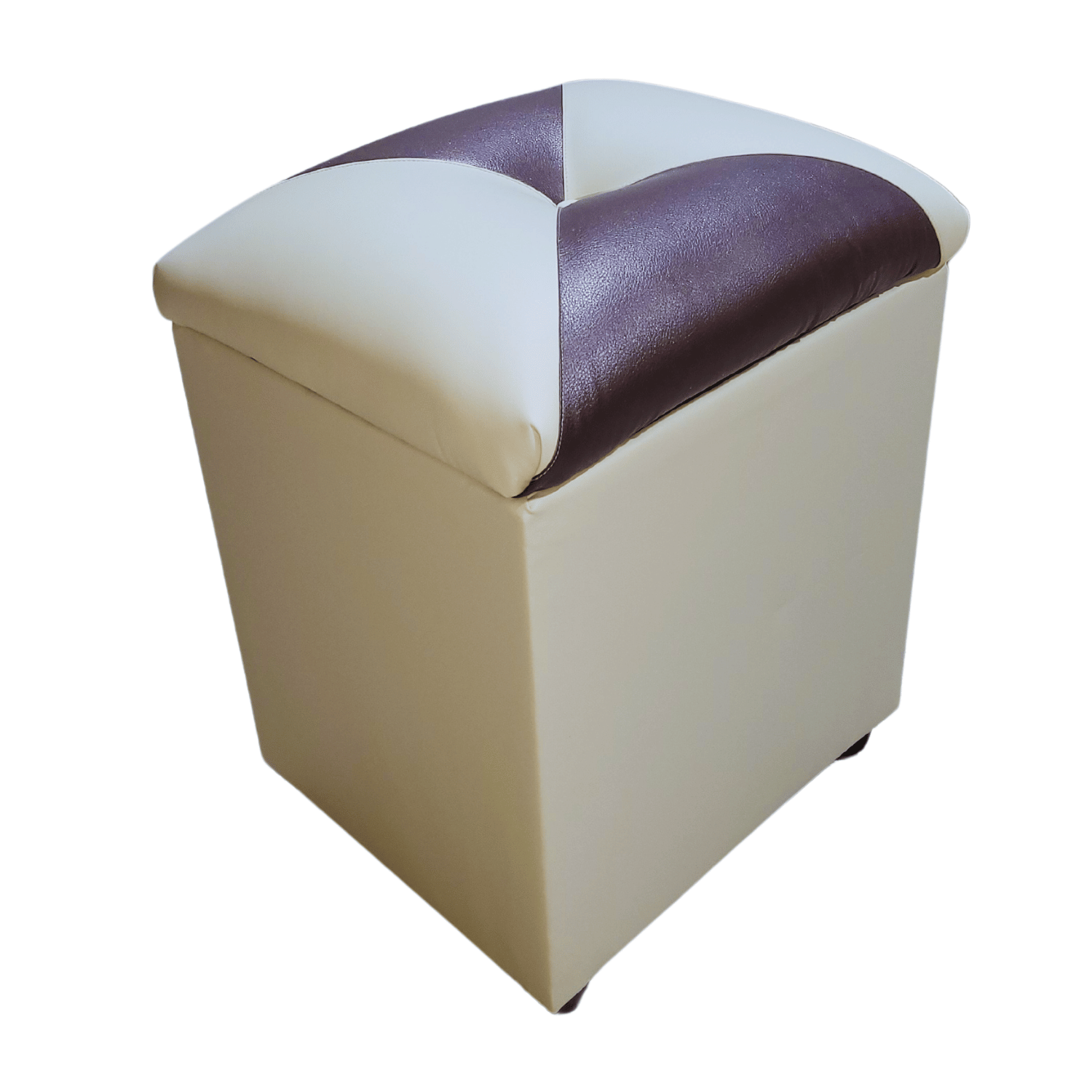 POUF MUEBLES RIMAR BAUL DAMA BICOLOR ECO CUERO 33X40X50X30 - 2