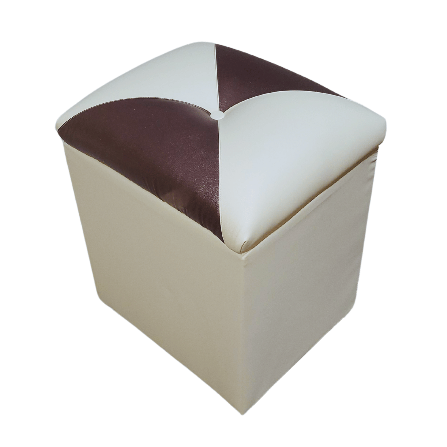 POUF MUEBLES RIMAR BAUL DAMA BICOLOR ECO CUERO 33X40X50X30 - 3