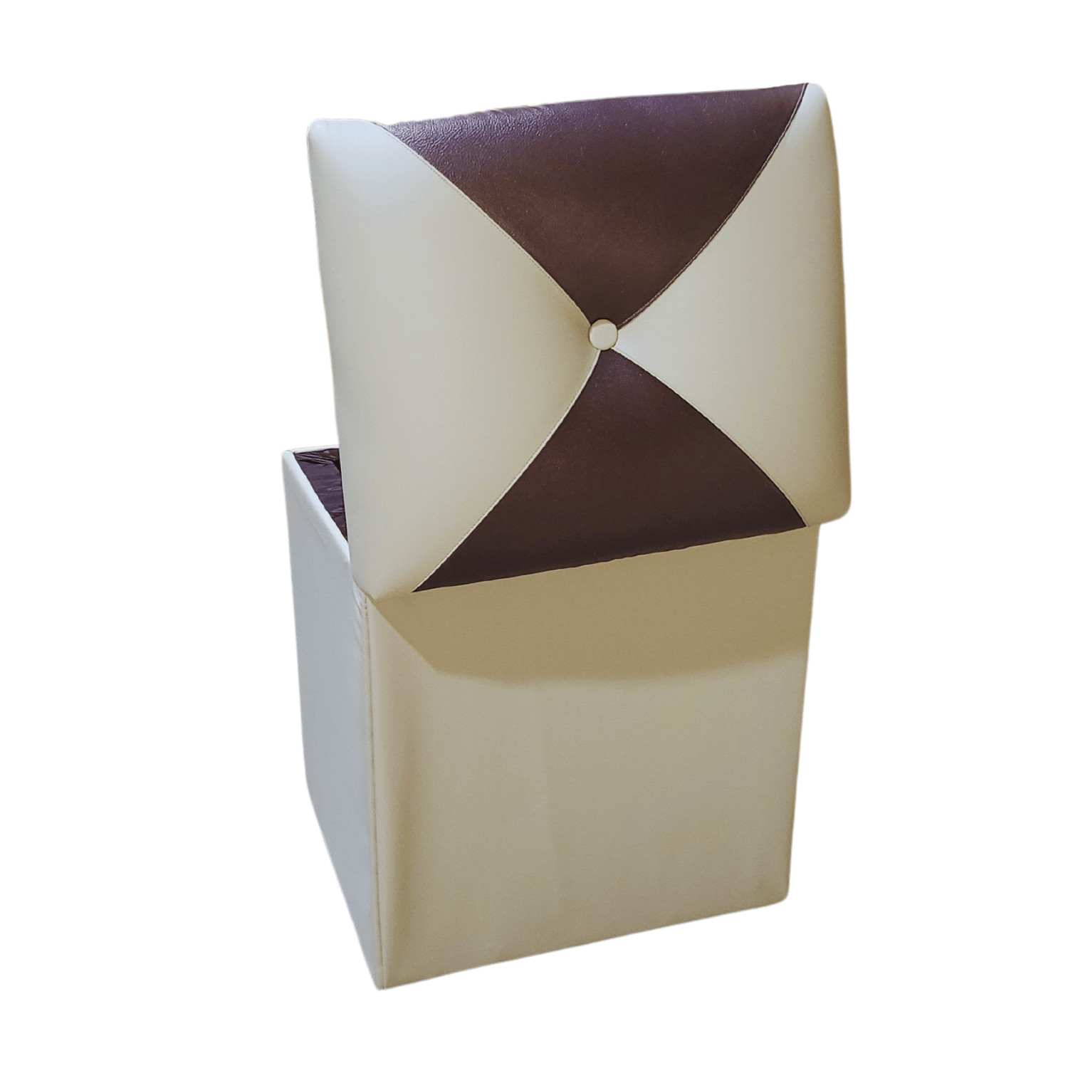 POUF MUEBLES RIMAR BAUL DAMA BICOLOR ECO CUERO 33X40X50X30 - 4
