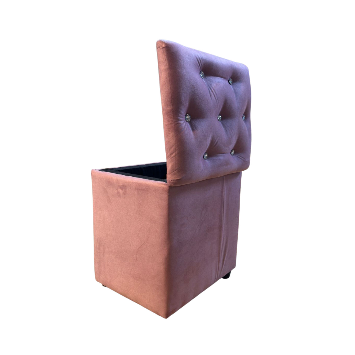POUF MUEBLES RIMAR BAUL PALO ROSA DIAMANTE FELPA 33X40X50X30 - 4