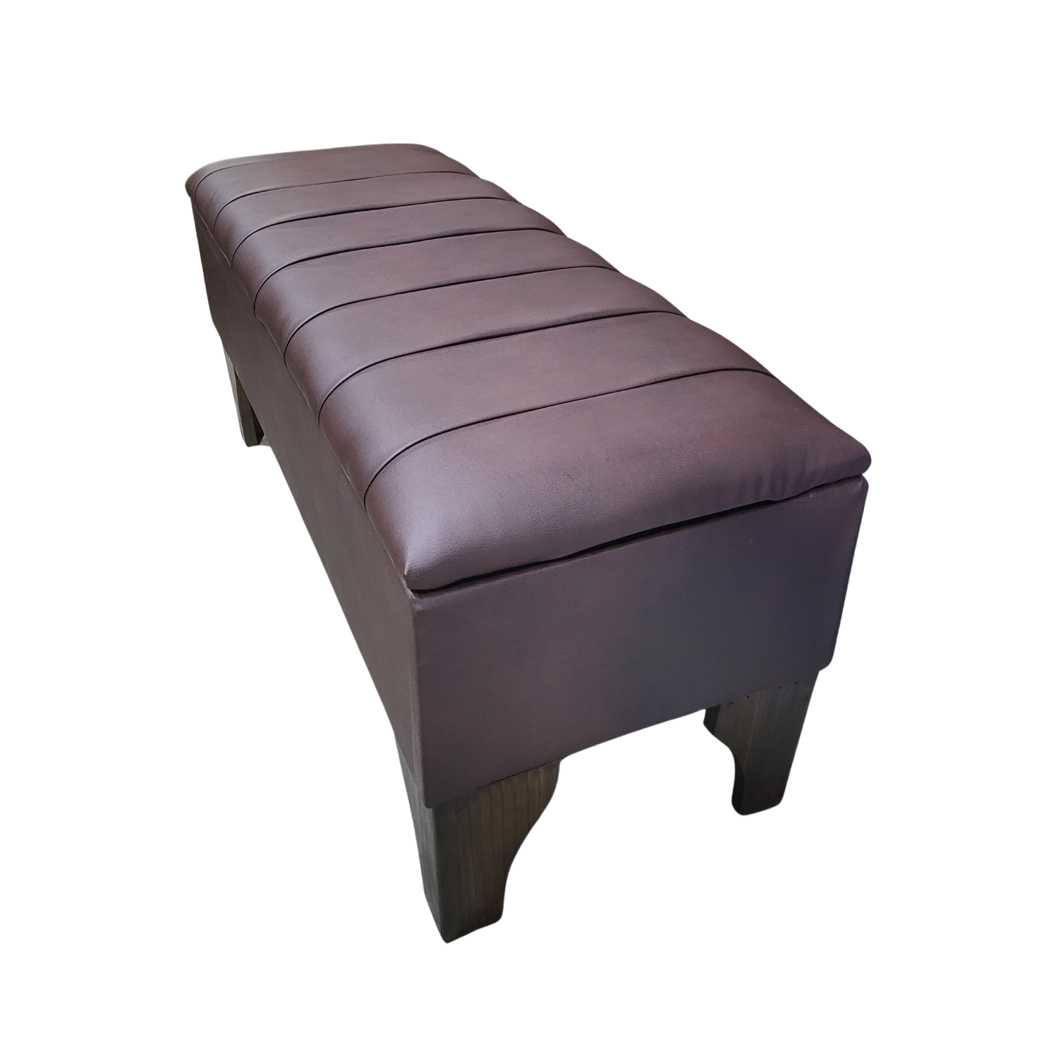 BANQUETA MUEBLES RIMAR BAUL LINEAL CHOCOLATE ECO CUERO 105X40X45X20 - 4
