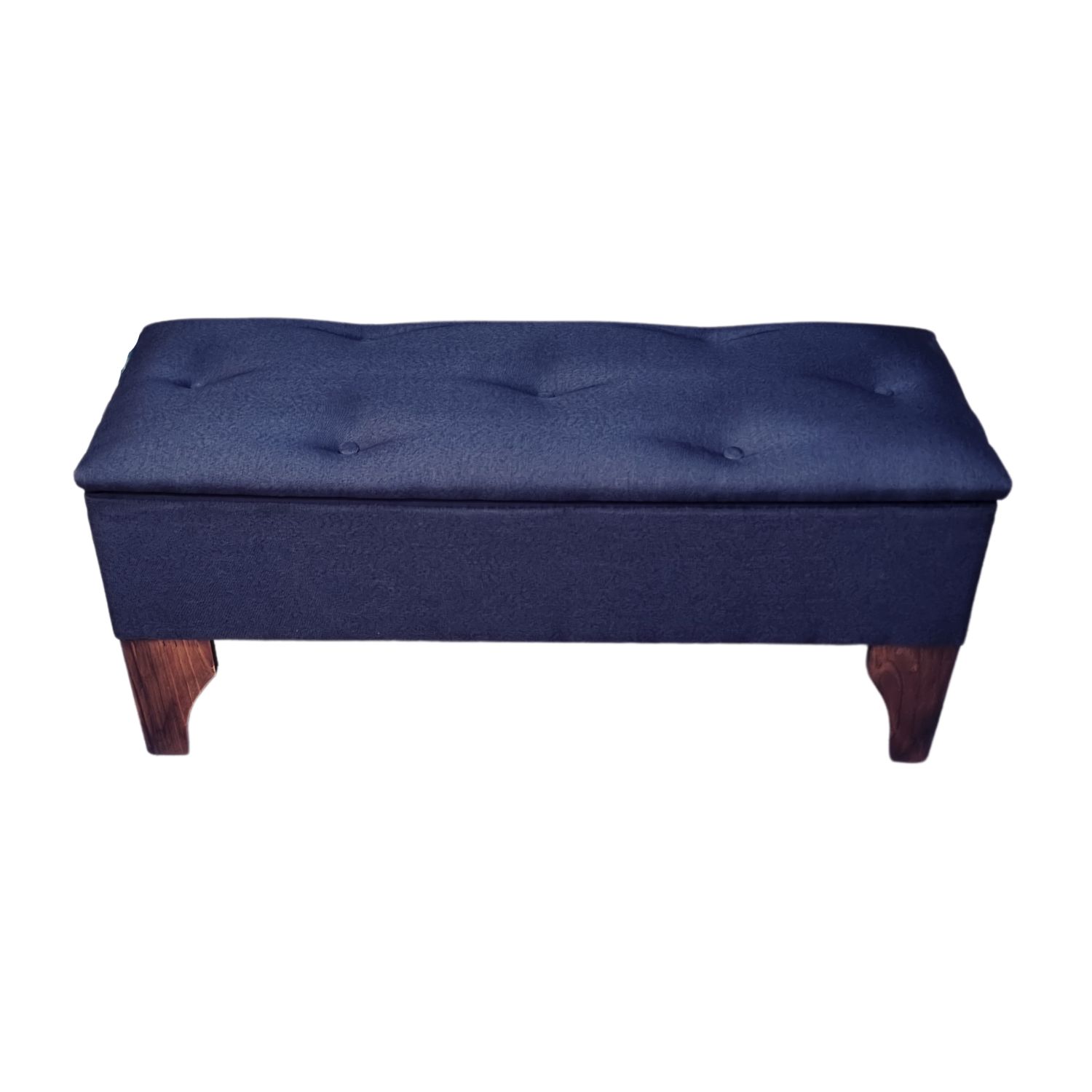 BANQUETA MUEBLES RIMAR BAUL BOTONE NEGRO LINO 105X40X45X20 - 1