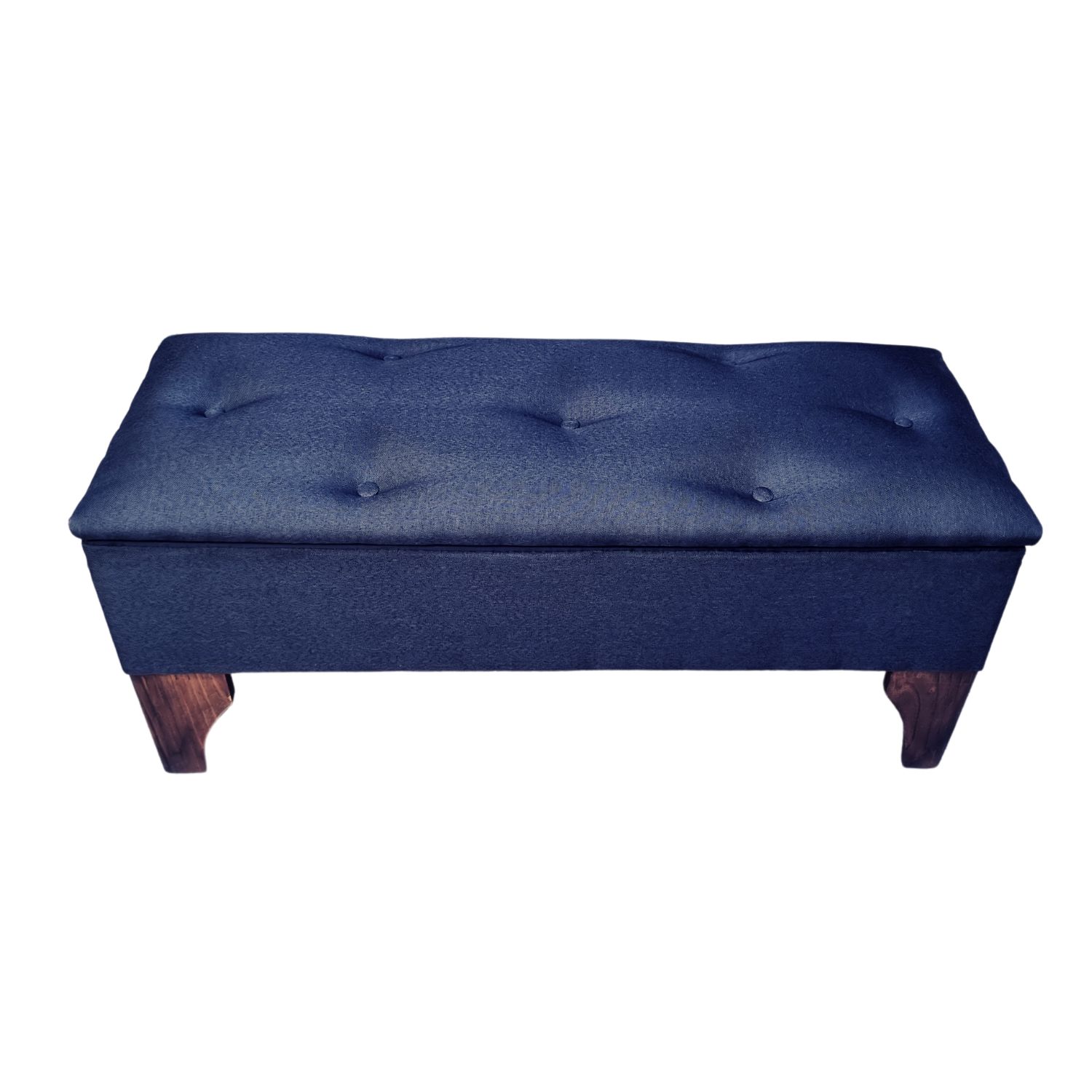 BANQUETA MUEBLES RIMAR BAUL BOTONE NEGRO LINO 105X40X45X20 - 4