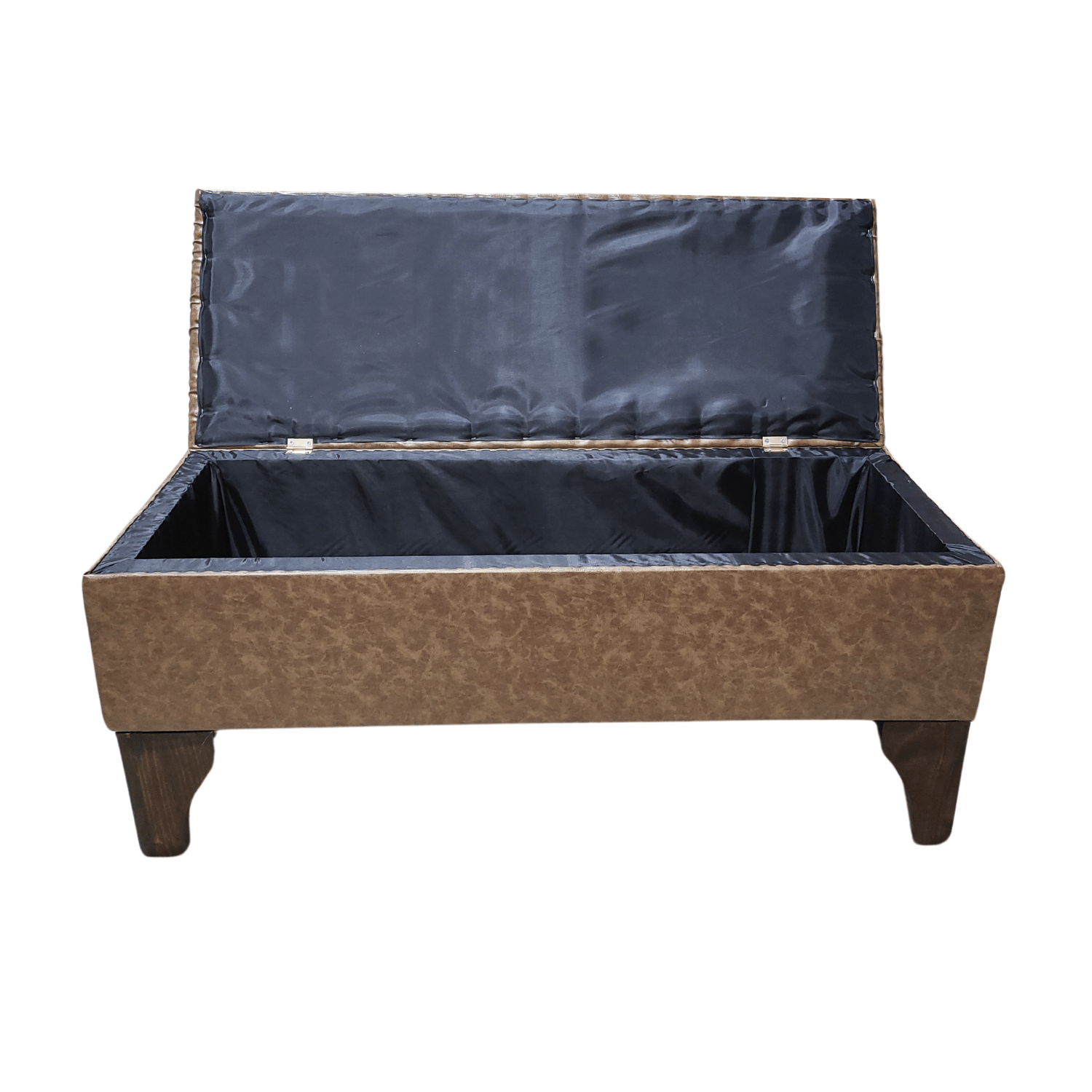 BANQUETA MUEBLES RIMAR BAUL BOTONE MIEL ECO CUERO 105X40X45X20 - 5