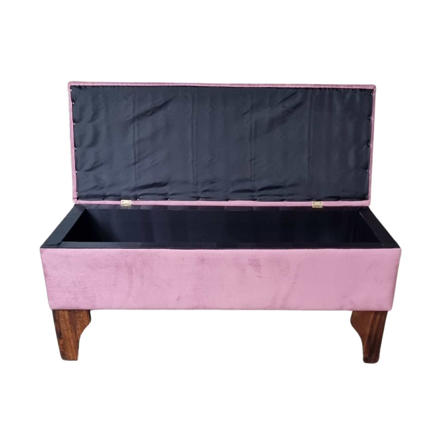 BANQUETA MUEBLES RIMAR BAUL DIAMANTE PALO ROSA FELPA 105X40X45X20 - 4