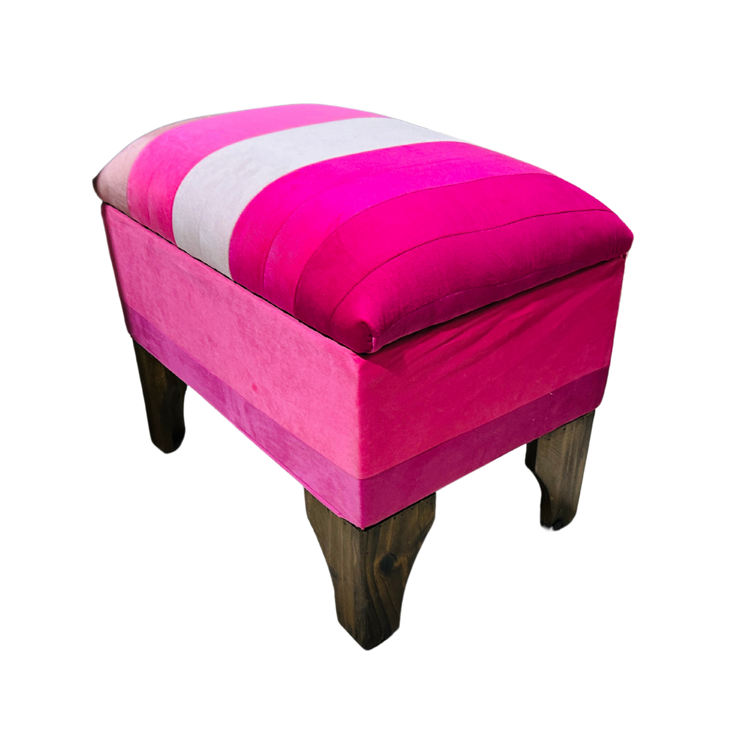 BANQUETA MUEBLES RIMAR FELPA MULTICOLOR BAUL BICOLOR 60X40X45X20 - 3