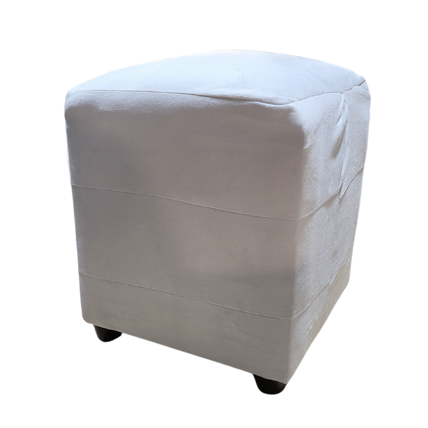 POUF MUEBLES RIMAR FELPA MULTICOLOR GRIS PERLA 35X35X42 - 3