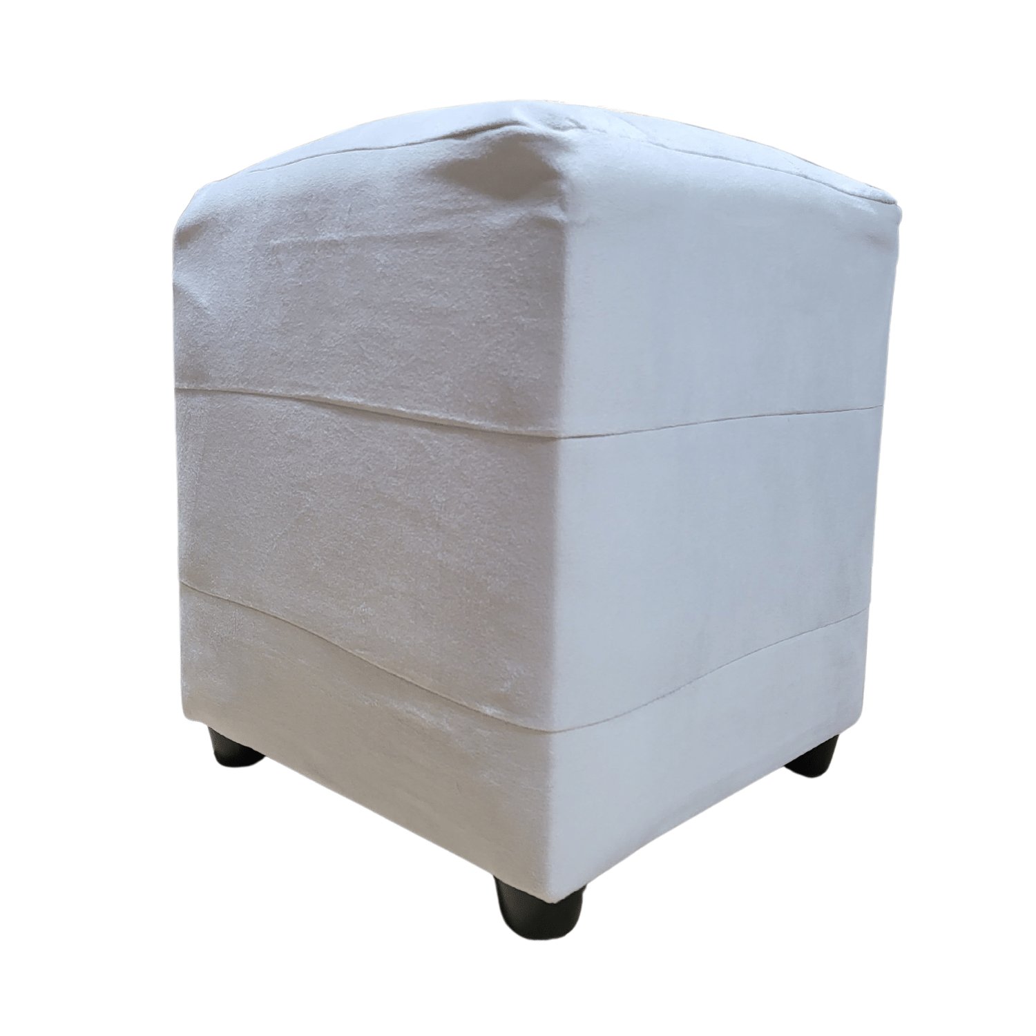 POUF MUEBLES RIMAR FELPA MULTICOLOR GRIS PERLA 35X35X42 - 5