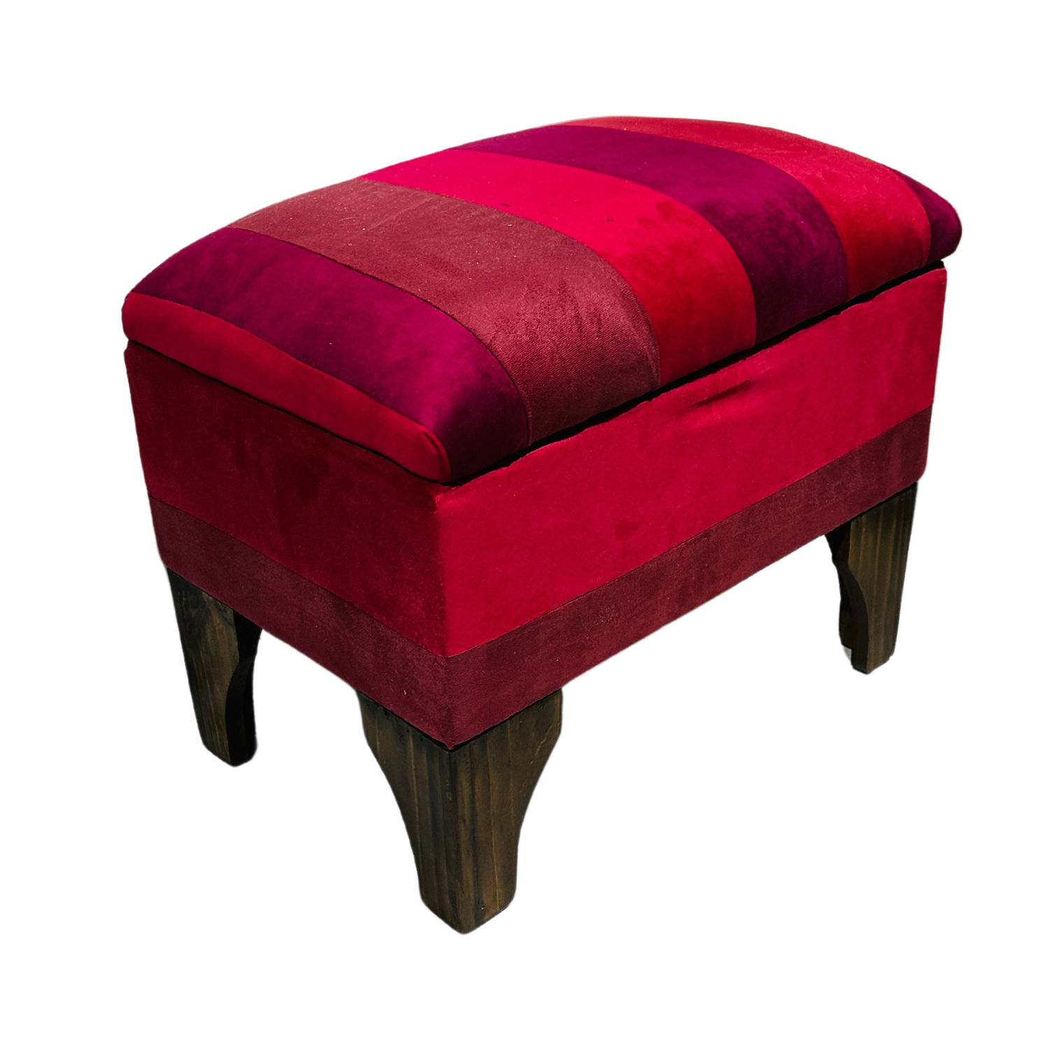 BANQUETA MUEBLES RIMAR FELPA MULTICOLOR BAUL BICOLOR 60X40X45X20 - 2