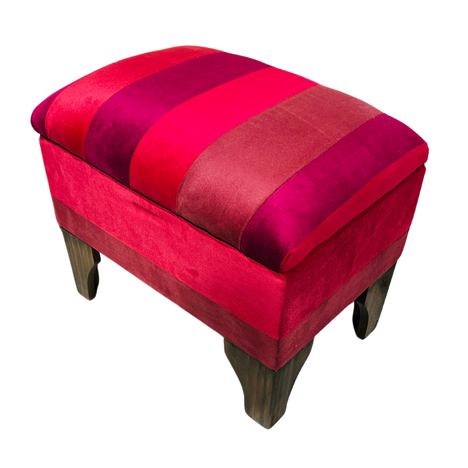 BANQUETA MUEBLES RIMAR FELPA MULTICOLOR BAUL BICOLOR 60X40X45X20 - 3
