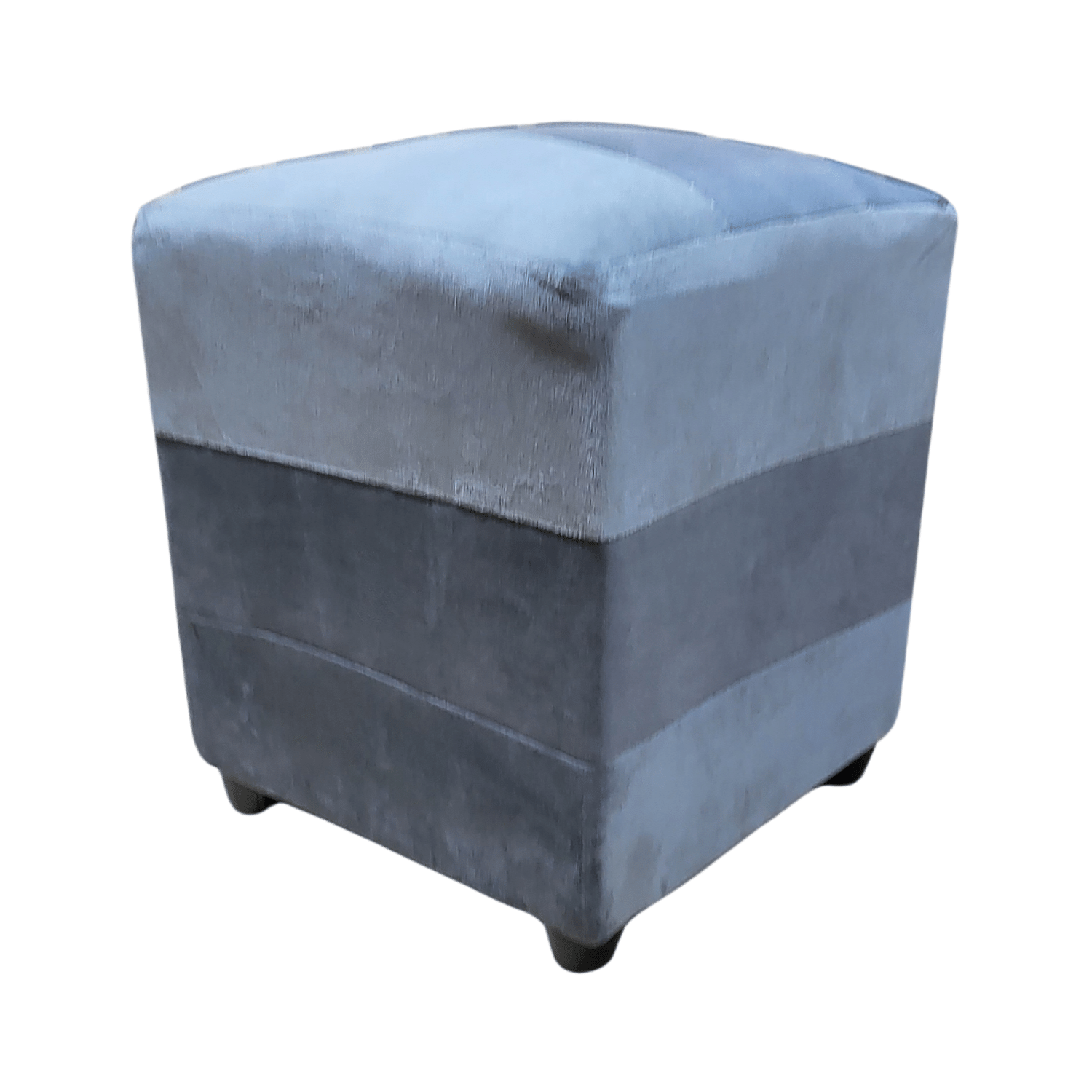 POUF MUEBLES RIMAR FELPA MULTICOLOR BICOLOR GRISES 35X35X42 - 5