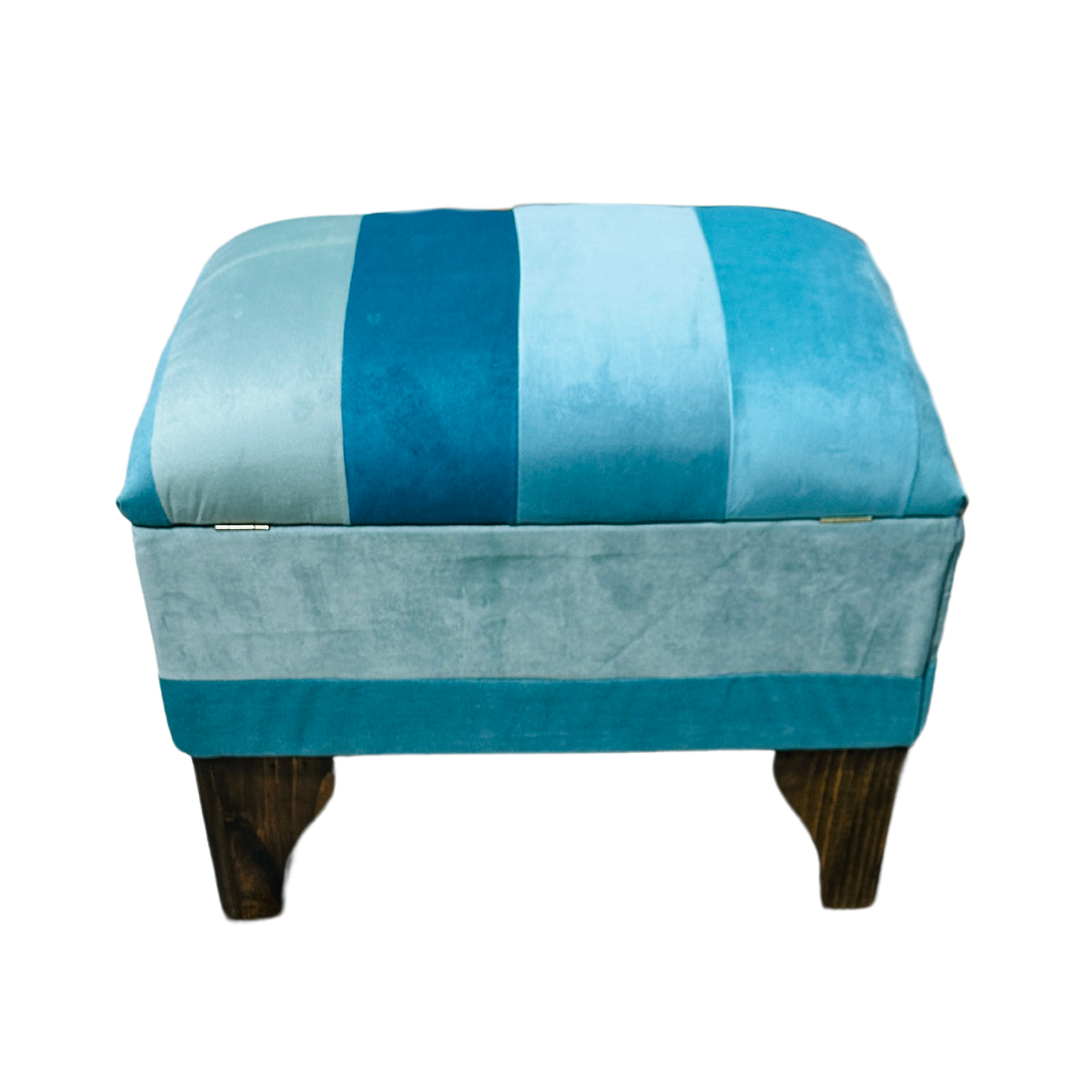 BANQUETA MUEBLES RIMAR FELPA MULTICOLOR BAUL BICOLOR 60X40X45X20 - 1