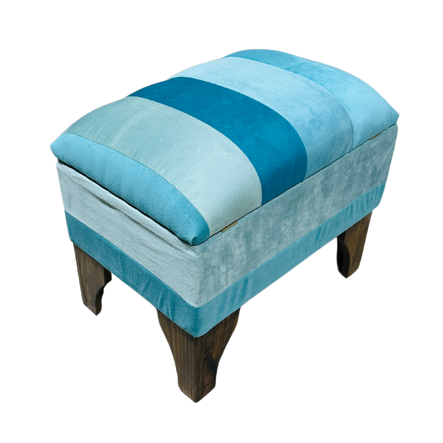 BANQUETA MUEBLES RIMAR FELPA MULTICOLOR BAUL BICOLOR 60X40X45X20 - 2