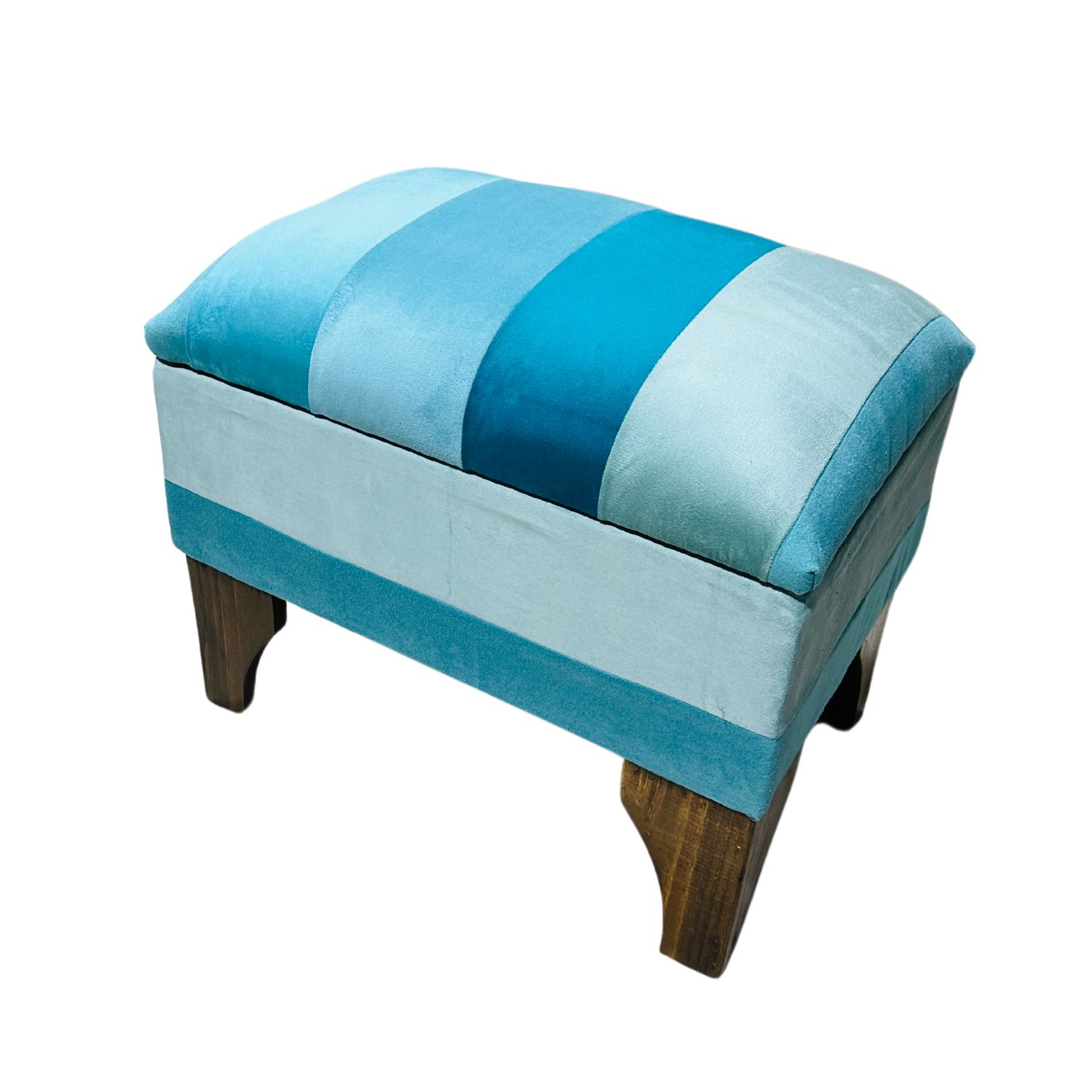 BANQUETA MUEBLES RIMAR FELPA MULTICOLOR BAUL BICOLOR 60X40X45X20 - 3
