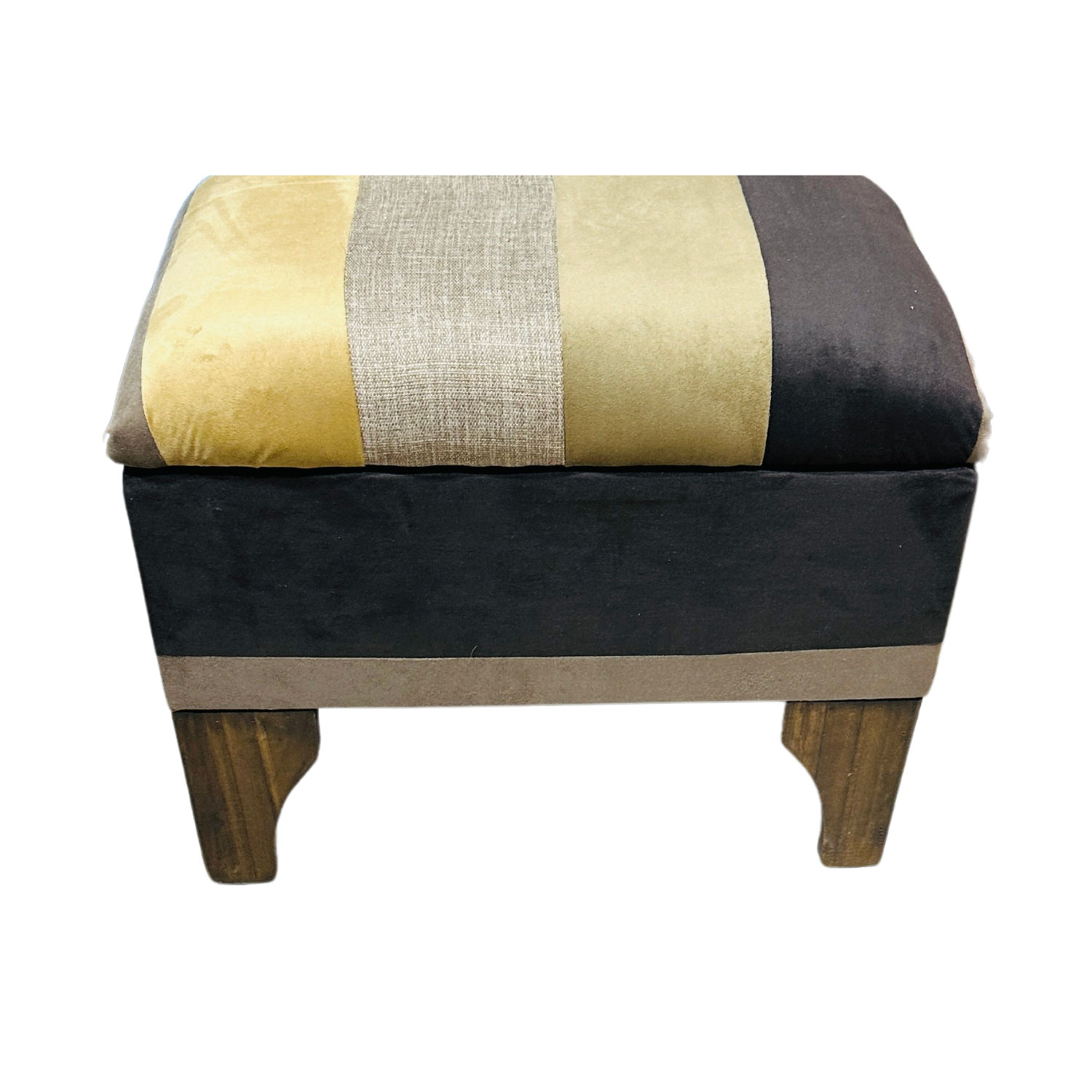 BANQUETA MUEBLES RIMAR FELPA MULTICOLOR BAUL BICOLOR 60X40X45X20 - 1