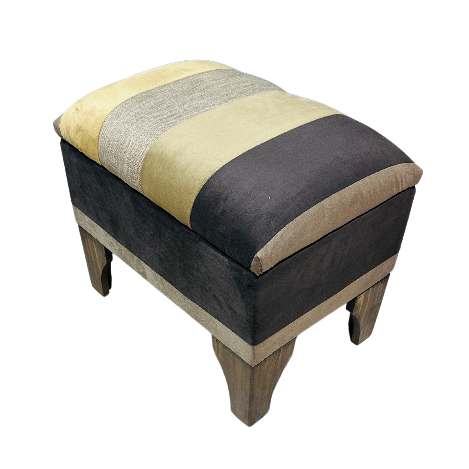 BANQUETA MUEBLES RIMAR FELPA MULTICOLOR BAUL BICOLOR 60X40X45X20 - 3