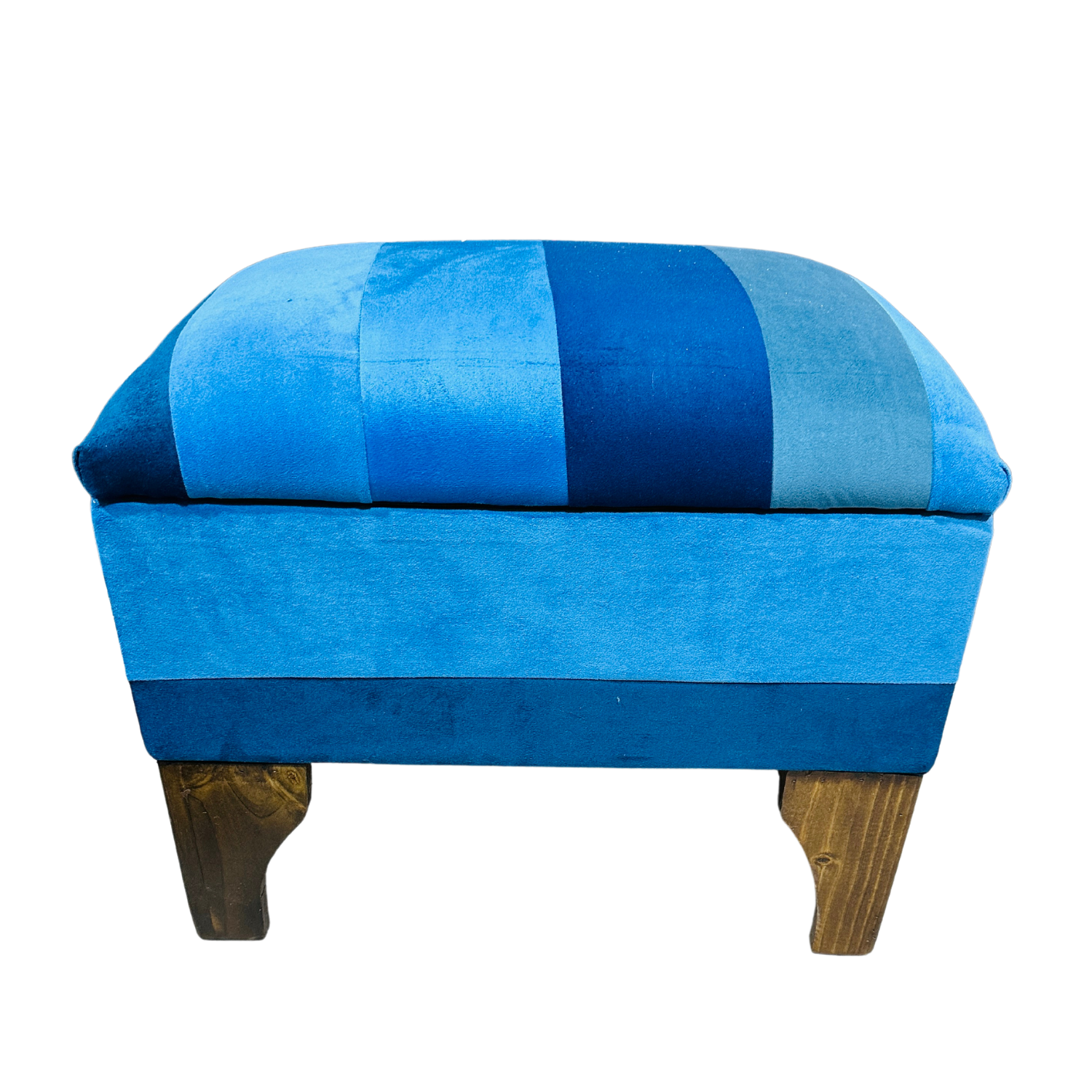 BANQUETA MUEBLES RIMAR FELPA MULTICOLOR BAUL BICOLOR 60X40X45X20 - 1
