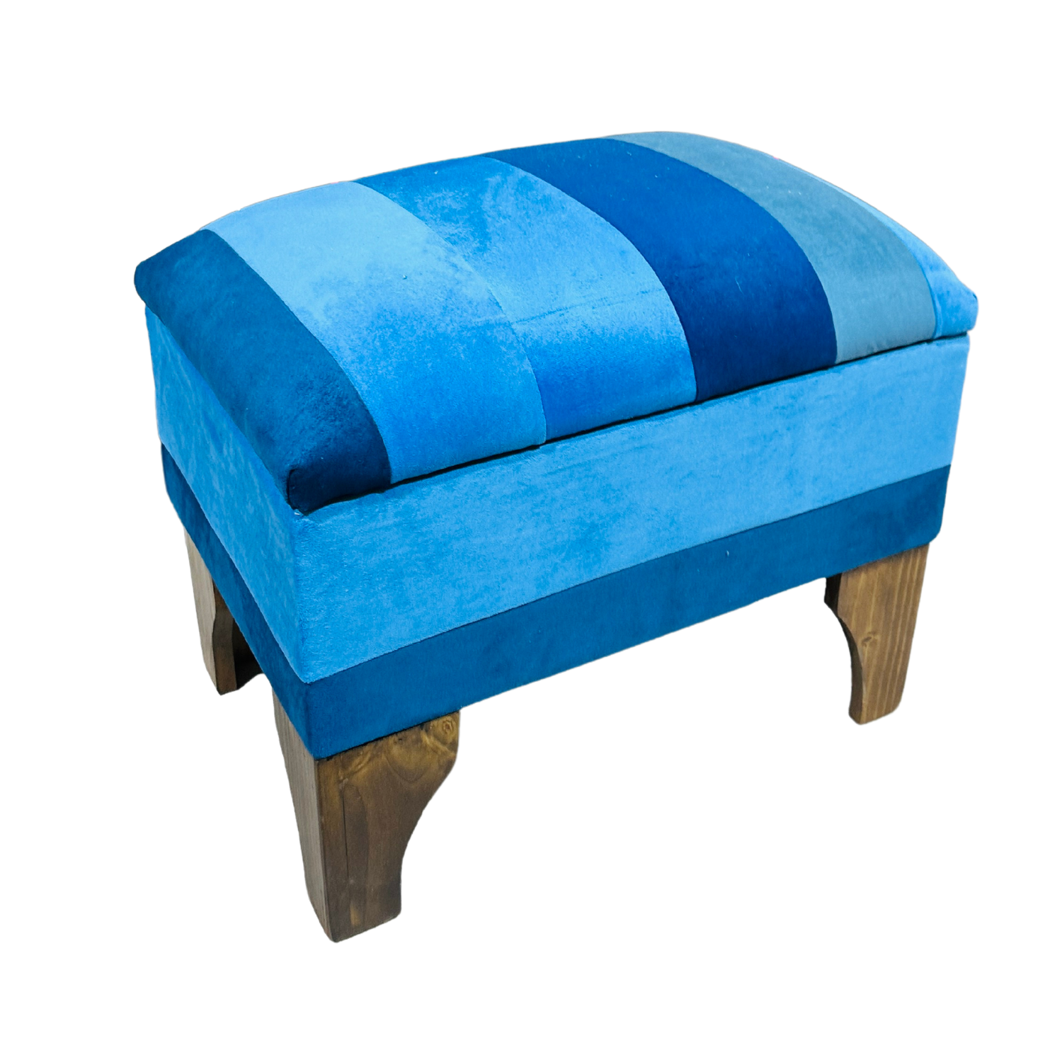 BANQUETA MUEBLES RIMAR FELPA MULTICOLOR BAUL BICOLOR 60X40X45X20 - 2