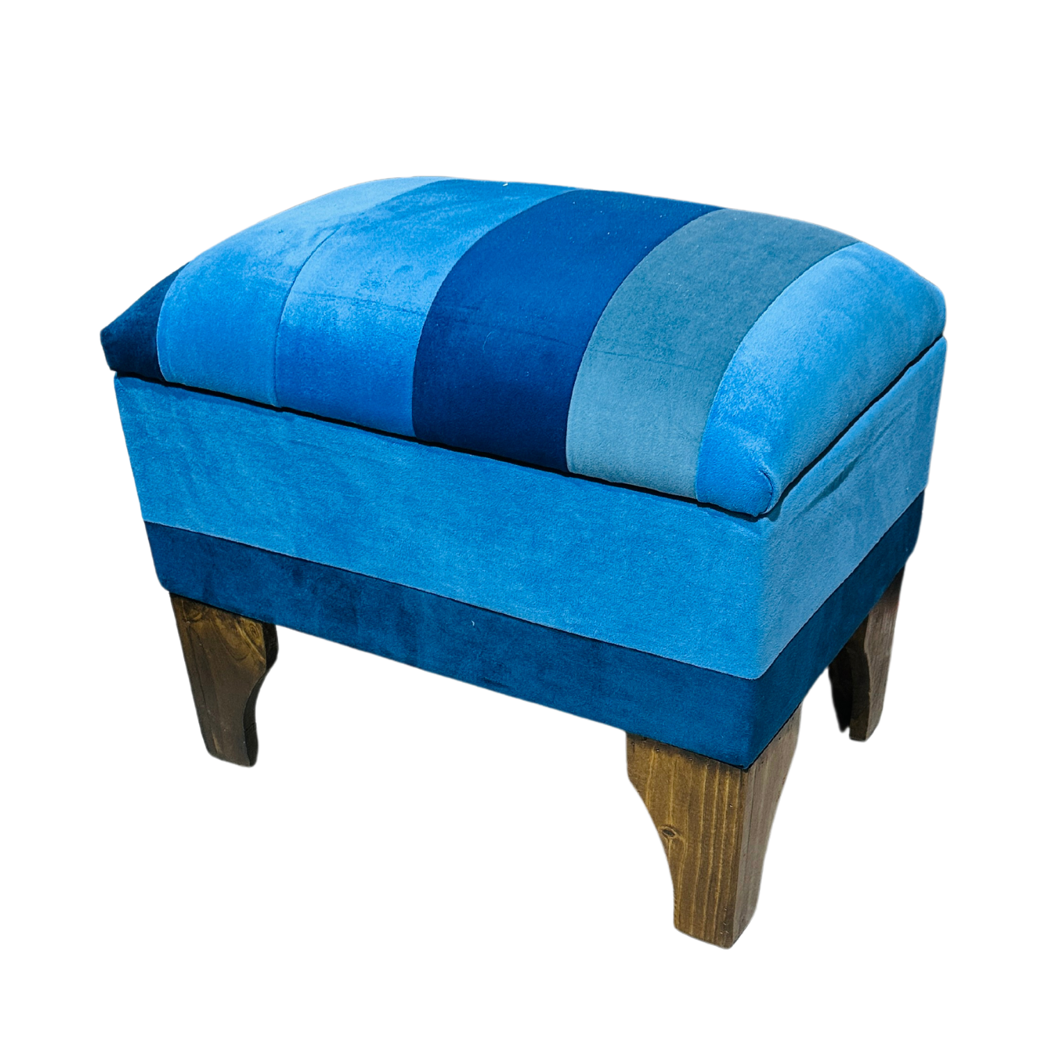 BANQUETA MUEBLES RIMAR FELPA MULTICOLOR BAUL BICOLOR 60X40X45X20 - 3