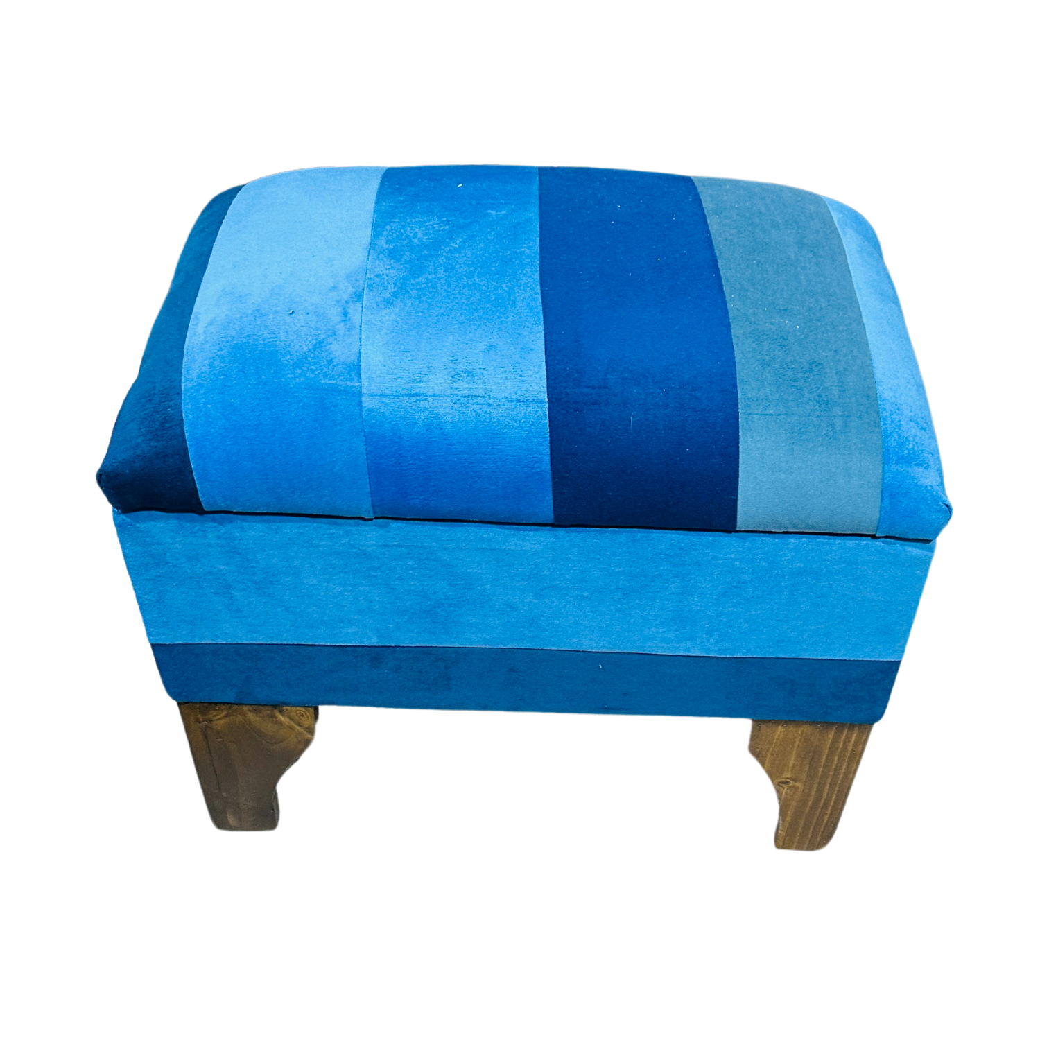 BANQUETA MUEBLES RIMAR FELPA MULTICOLOR BAUL BICOLOR 60X40X45X20 - 5