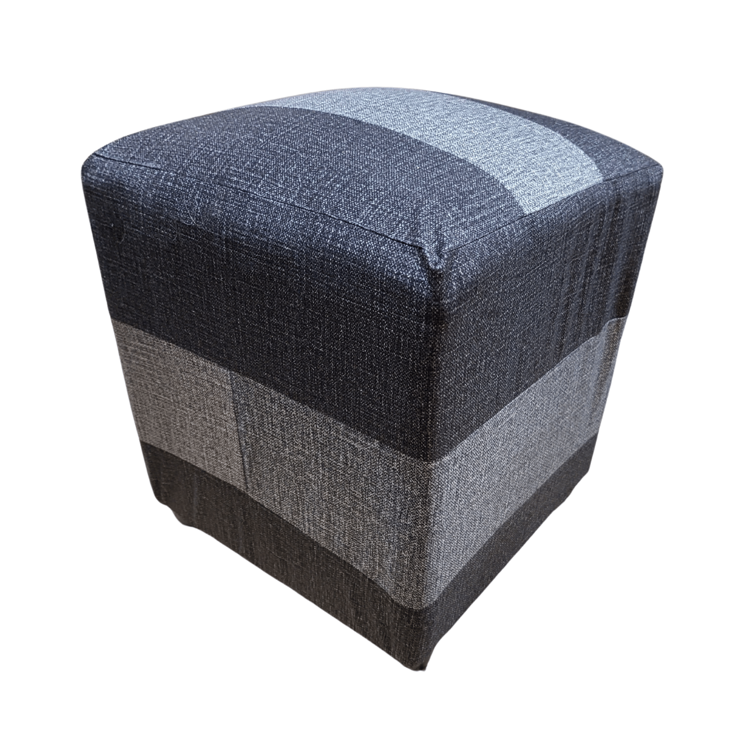 POUF MUEBLES RIMAR FELPA MULTICOLOR BICOLOR GRISES CAVANCHA 35X35X42 - 5