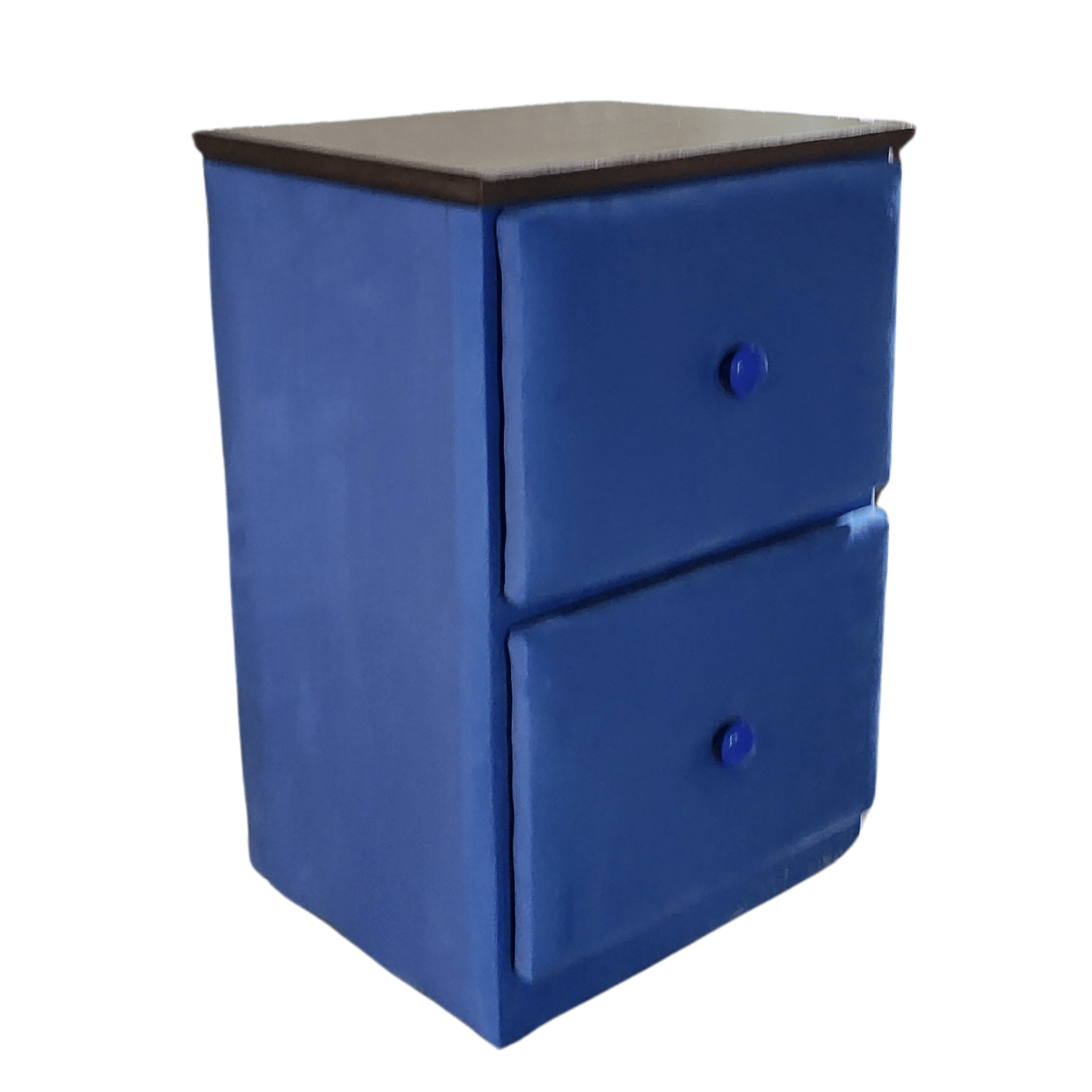VELADOR MUEBLES RIMAR MDF AZUL DOBLE CAJON FELPA - 2