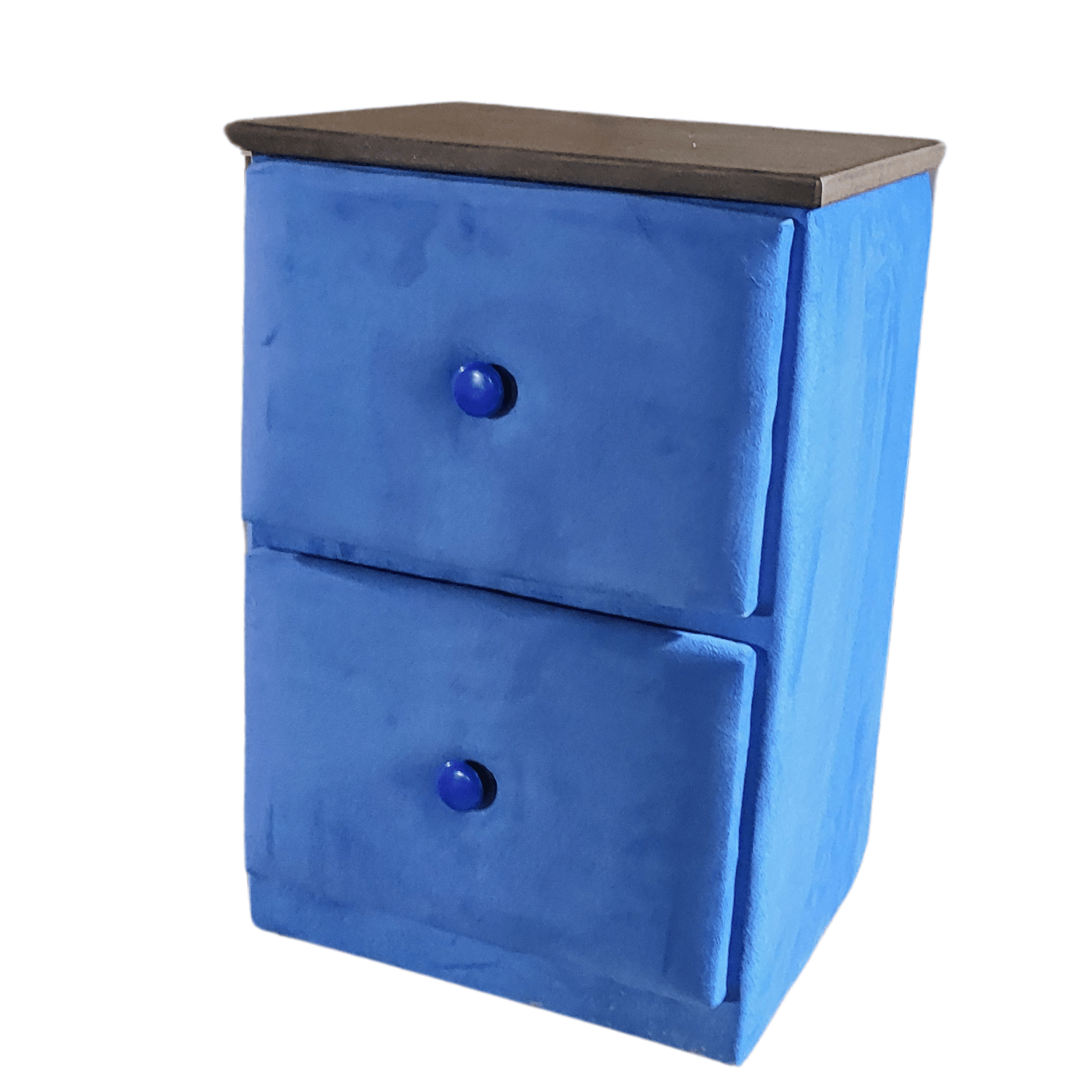 VELADOR MUEBLES RIMAR MDF AZUL DOBLE CAJON FELPA - 3